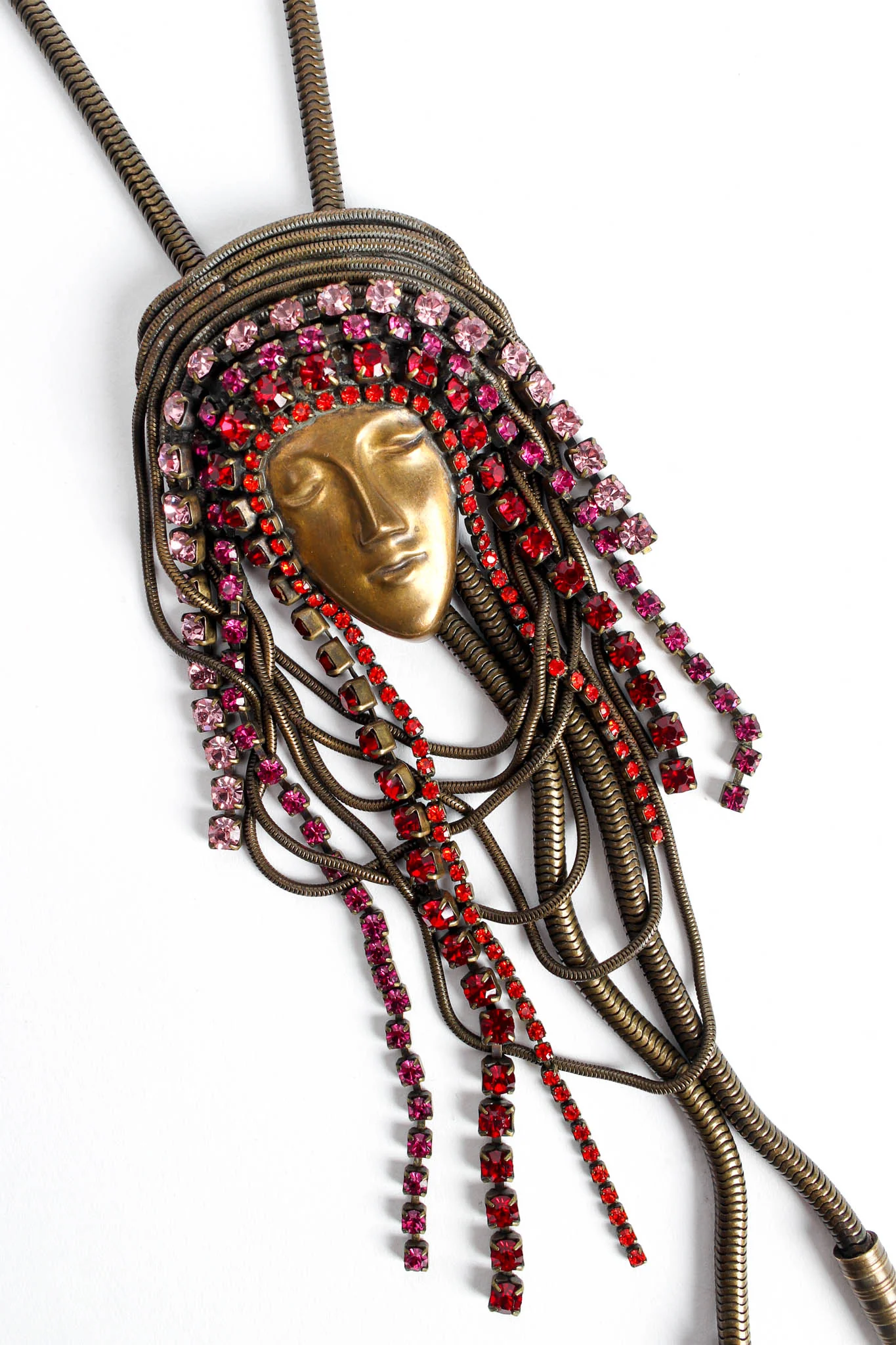 Jeweled Face Bolo Tie Necklace - Image 4