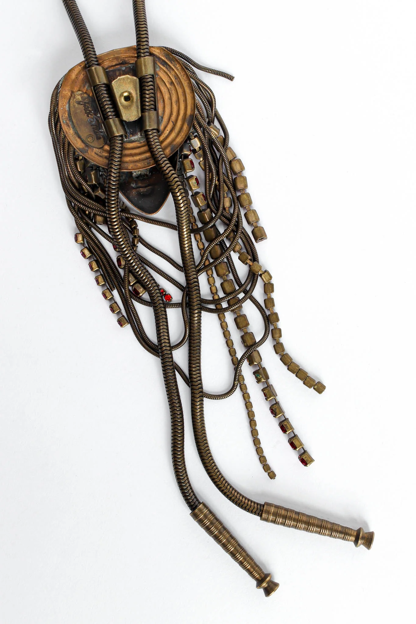 Jeweled Face Bolo Tie Necklace - Image 6