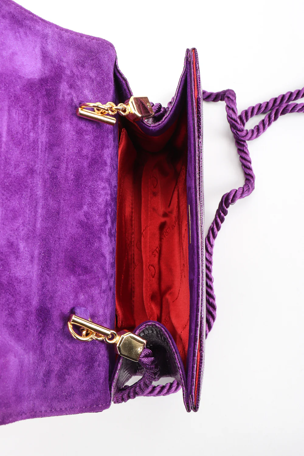 Jeweled Jaguar Convertible Lizard Clutch - Image 12