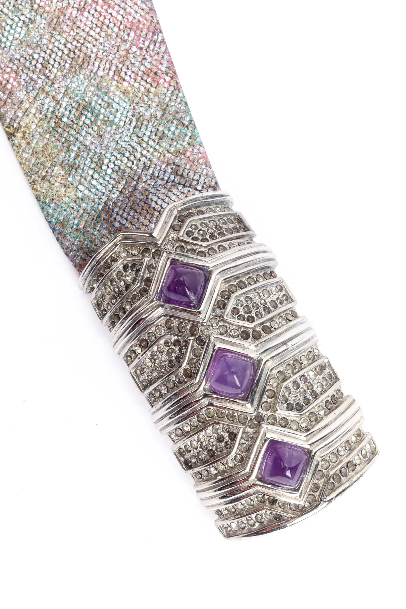 Jeweled Lizard Leather Belt - Image 6