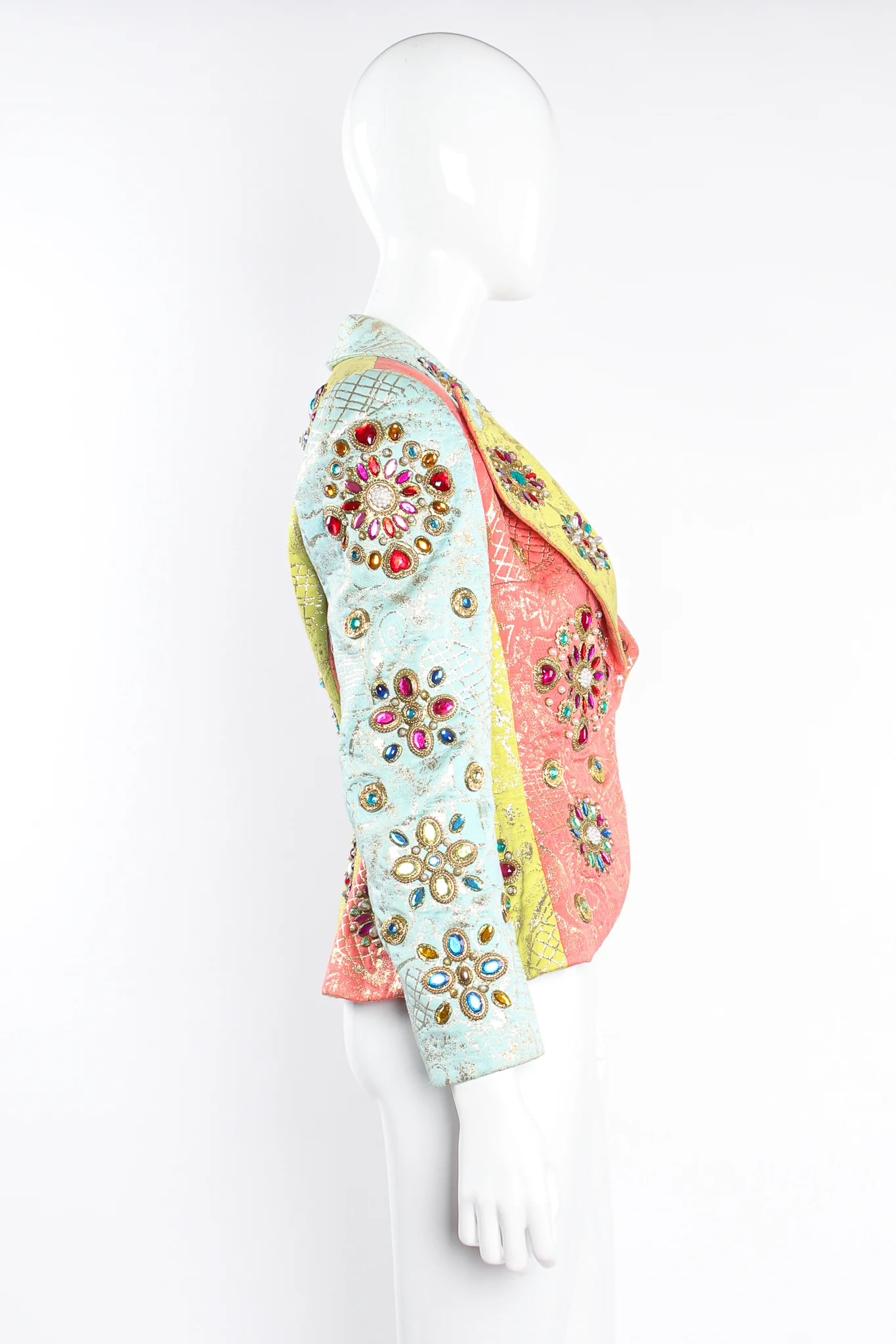 Jeweled Graffiti Brocade Jacket - Image 2