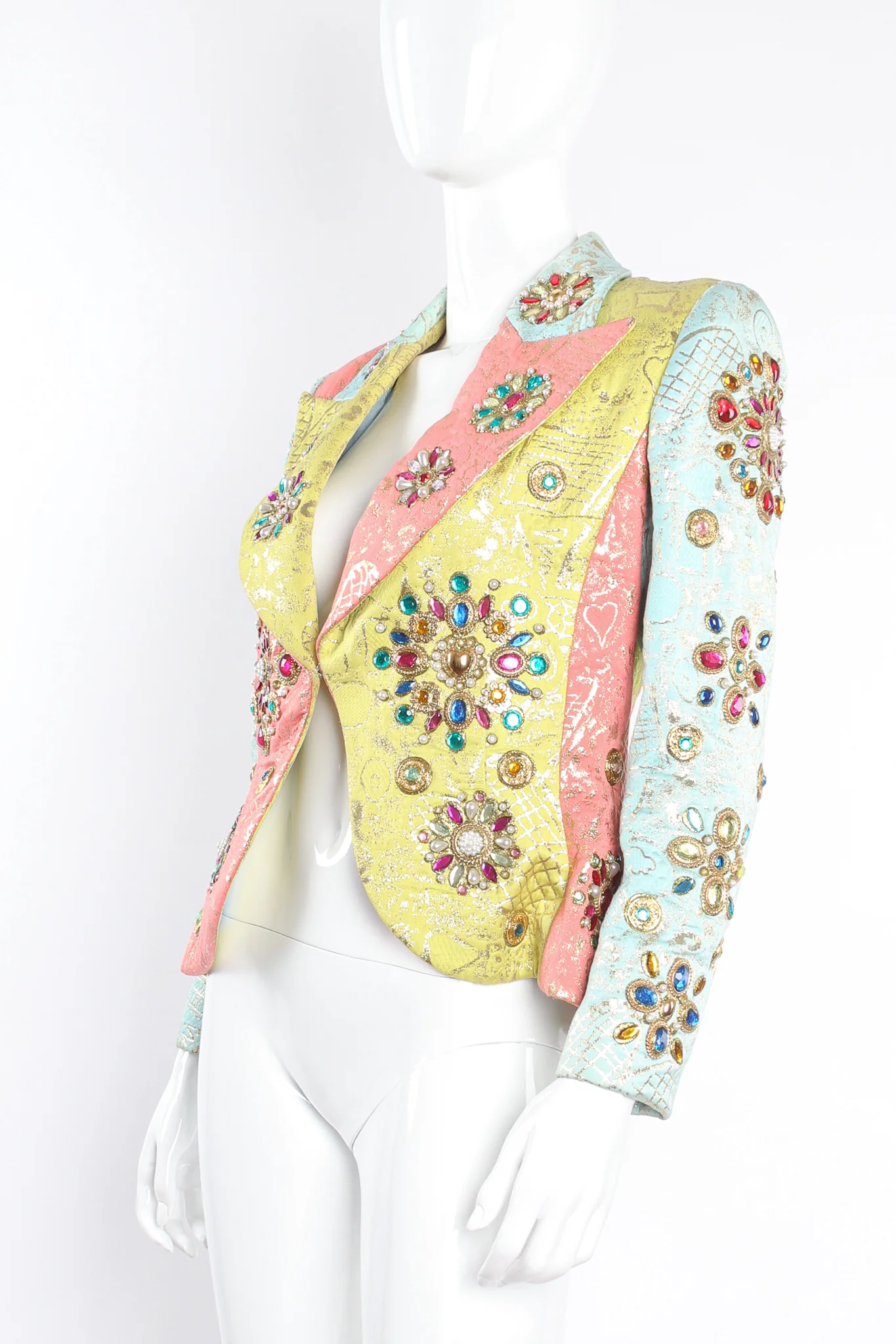 Jeweled Graffiti Brocade Jacket - Image 4
