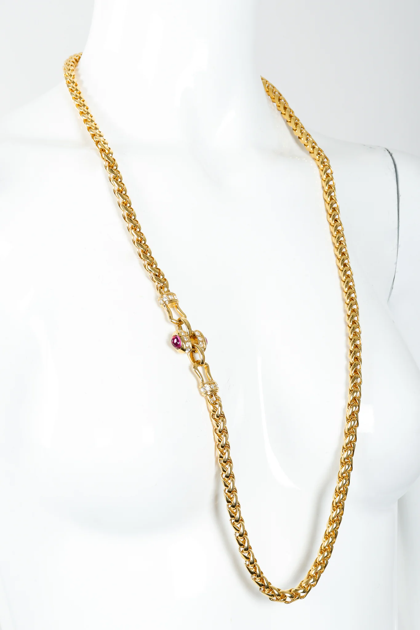 Jeweled Spiga Chain Necklace - Image 4