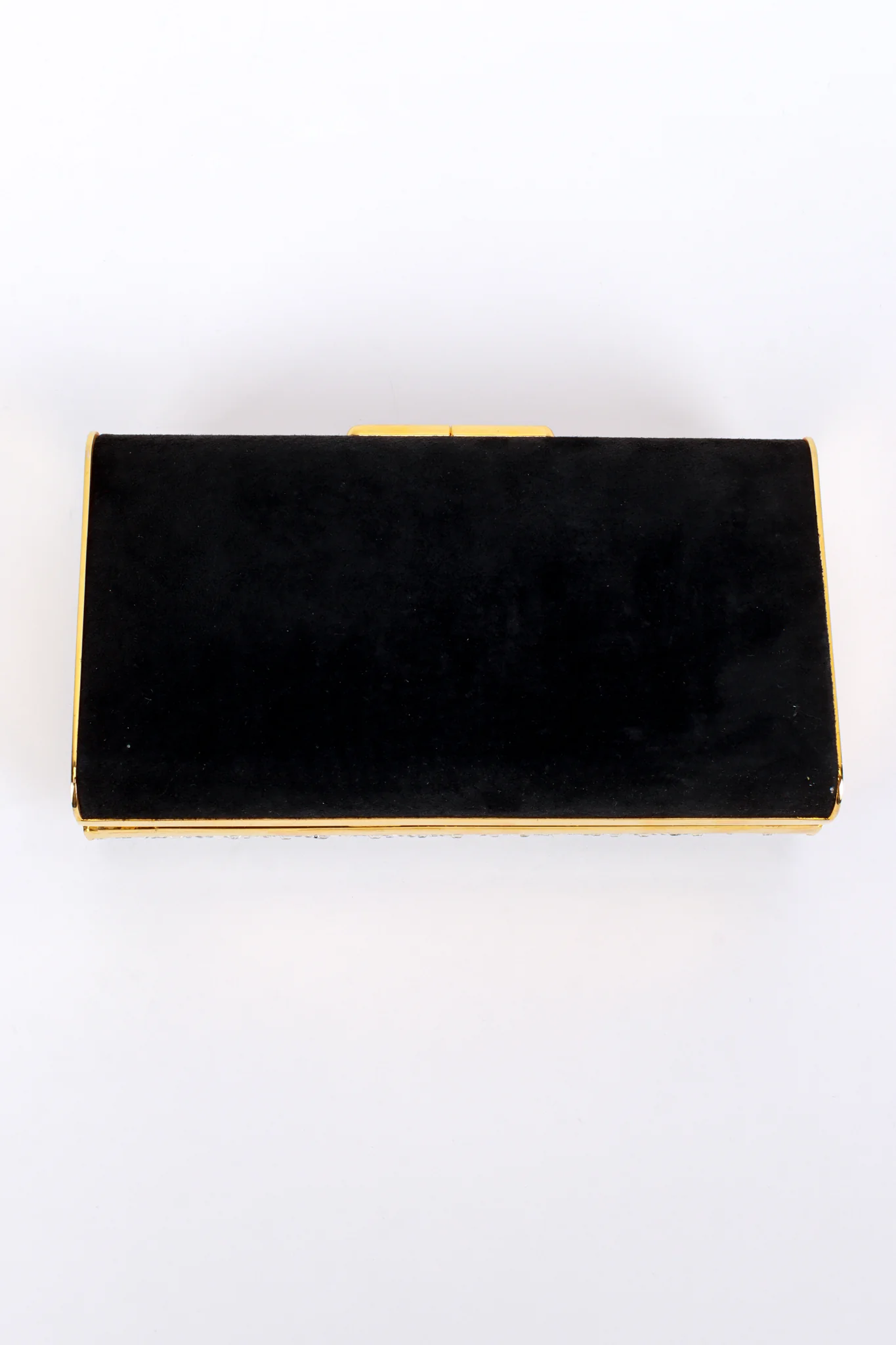 Jeweled Suede Frame Clutch - Image 3