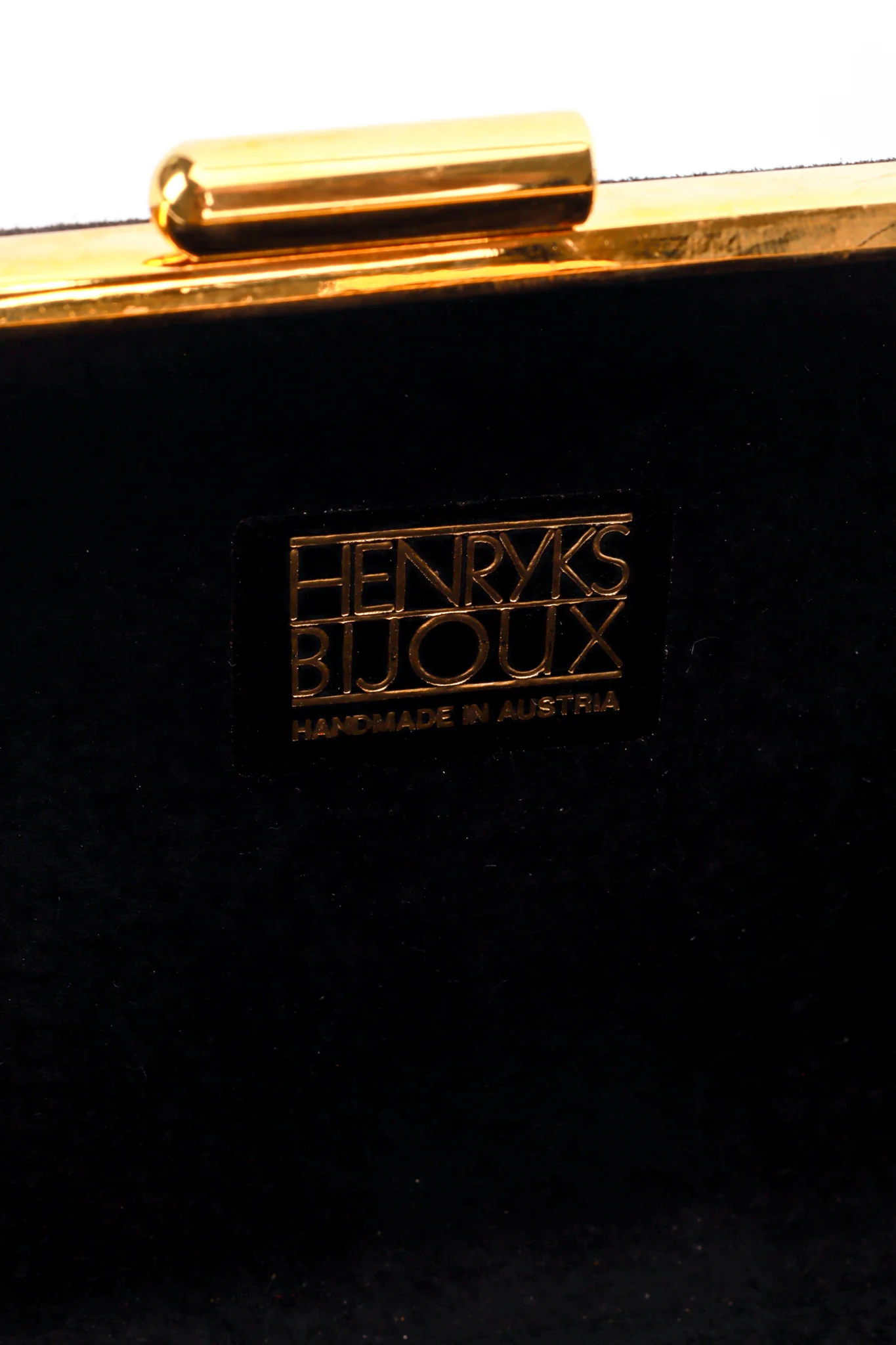 Jeweled Suede Frame Clutch - Image 8