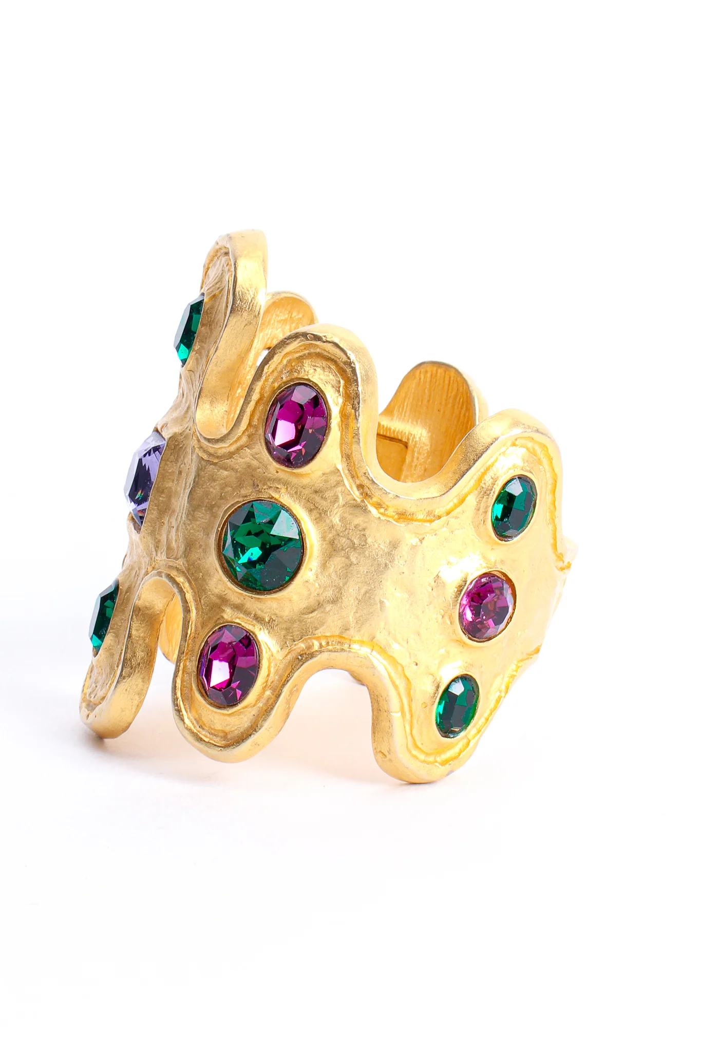 Jeweled Wavy Cuff Bracelet - Image 8