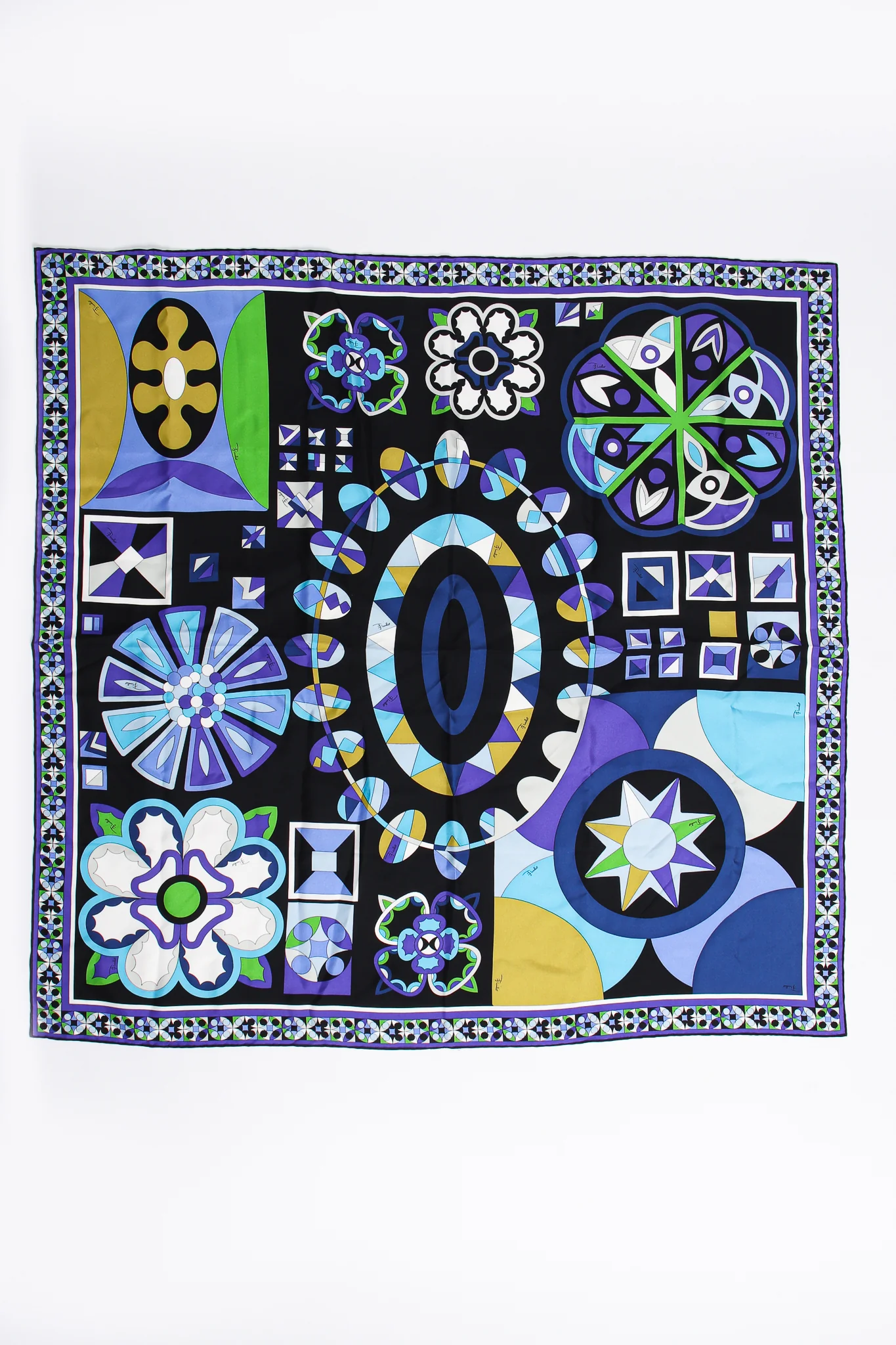 Kaleidoscope Print Silk Scarf - Image 2