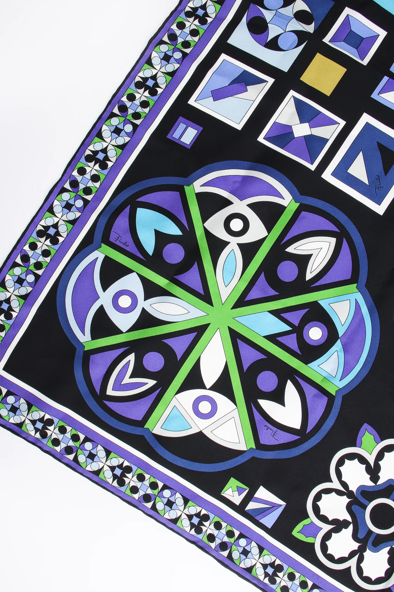 Kaleidoscope Print Silk Scarf - Image 7