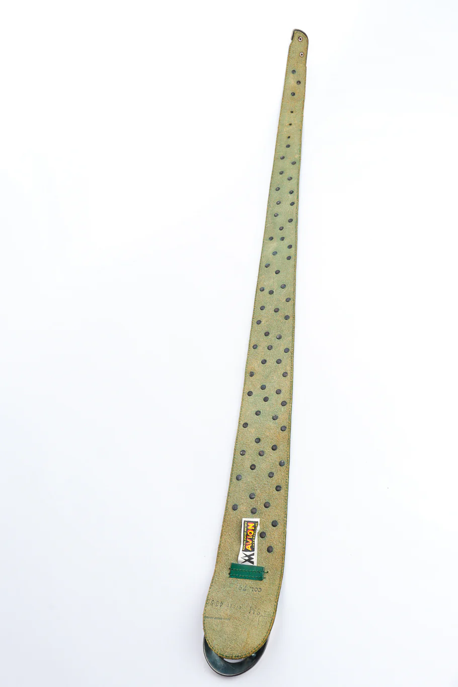 80s Deco Asymmetrical Leather Belt - Image 6
