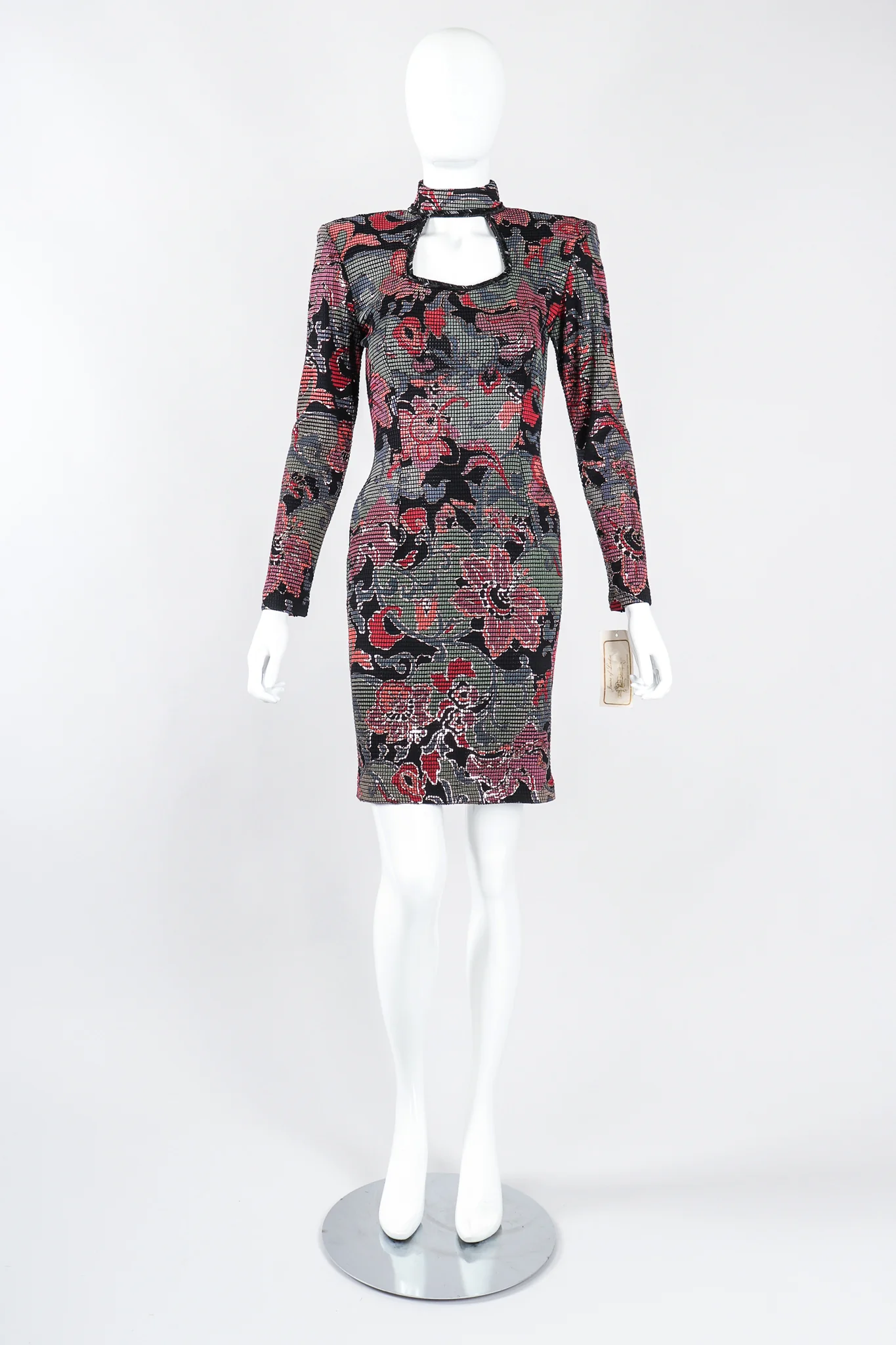 Keyhole Cutout Cocktail Dress - Image 5