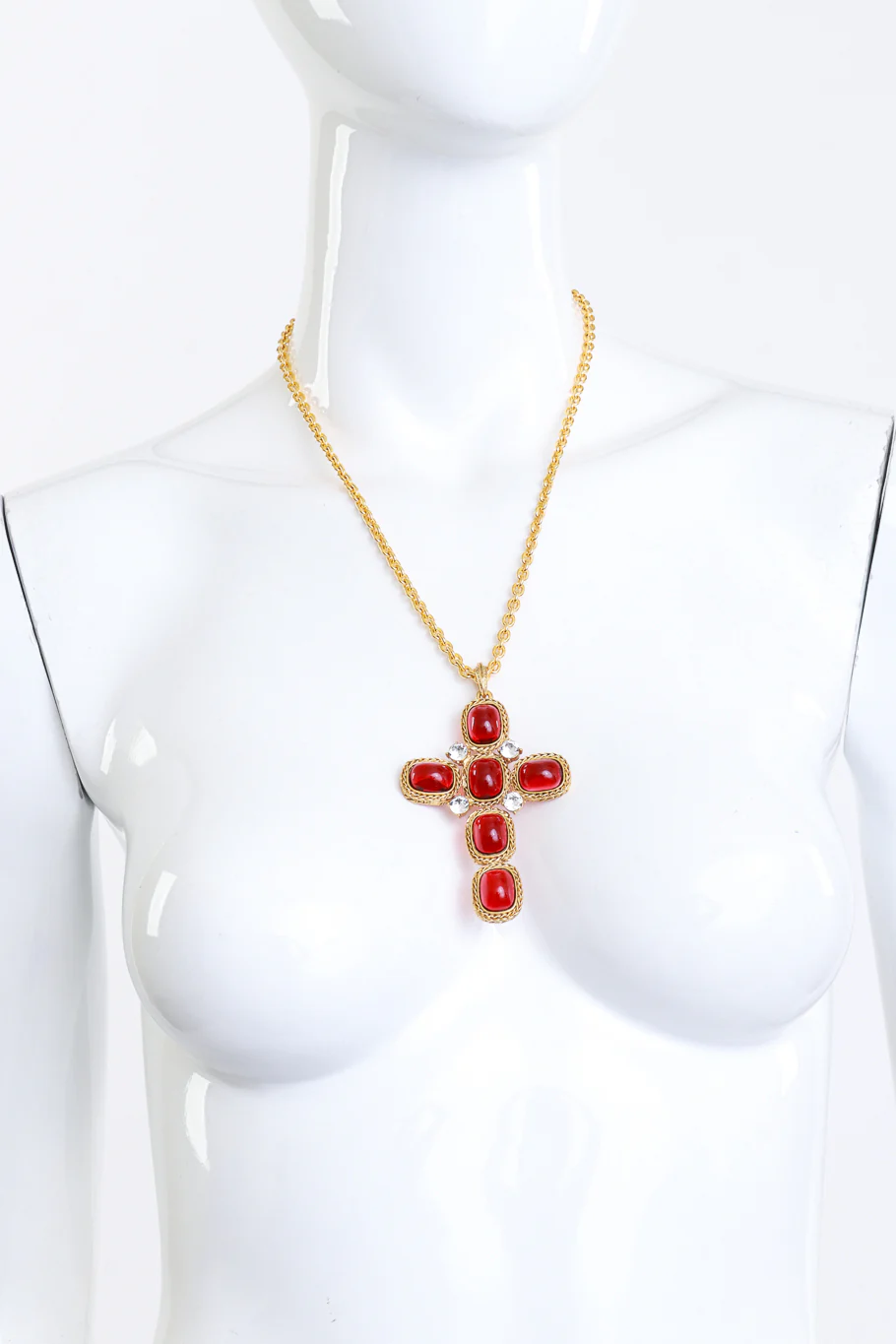 Knights Templar Crystal Cross Necklace