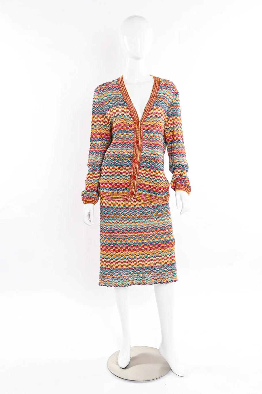 Knit Cardigan and Skirt Set