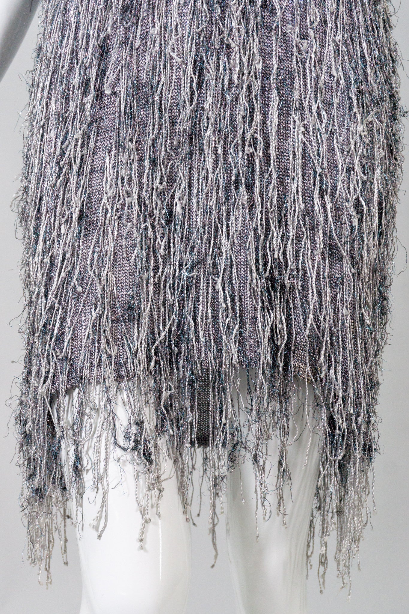 Metallic Knit Fringe Dress - Image 9