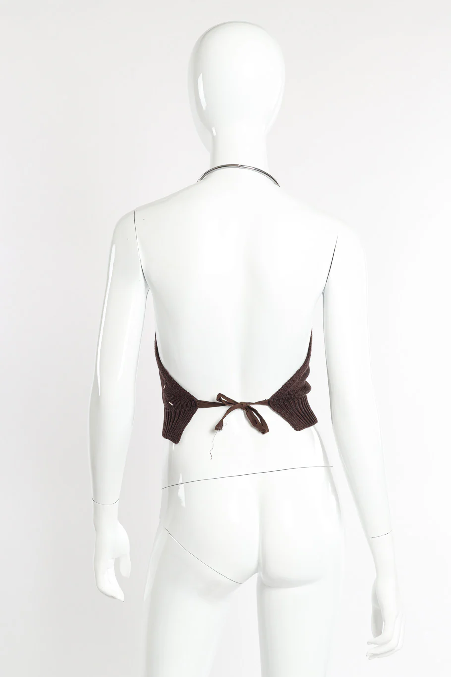 1996 S/S Knit Ring Collar Halter Top - Image 3