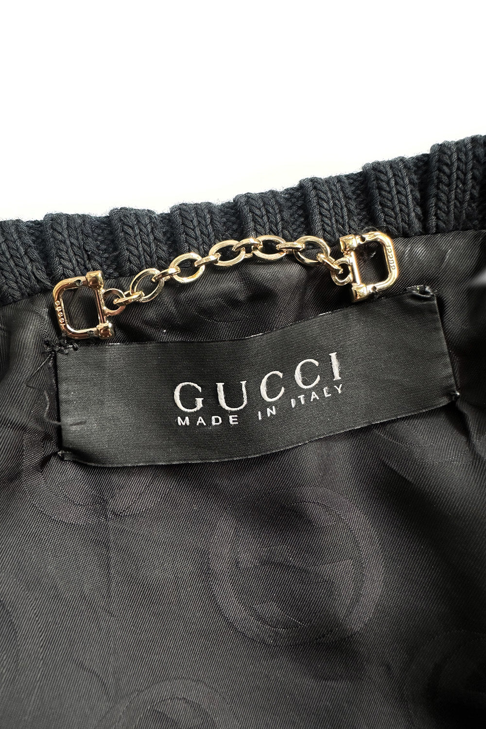 Knit Trim Leather Jacket - Image 6