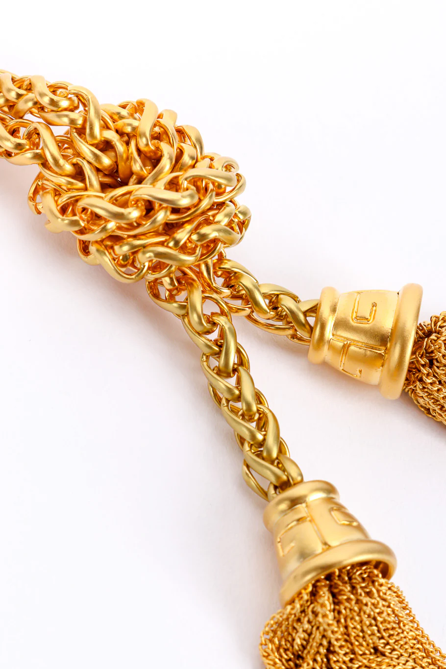 Knotted Double Tassel Necklace - Image 4