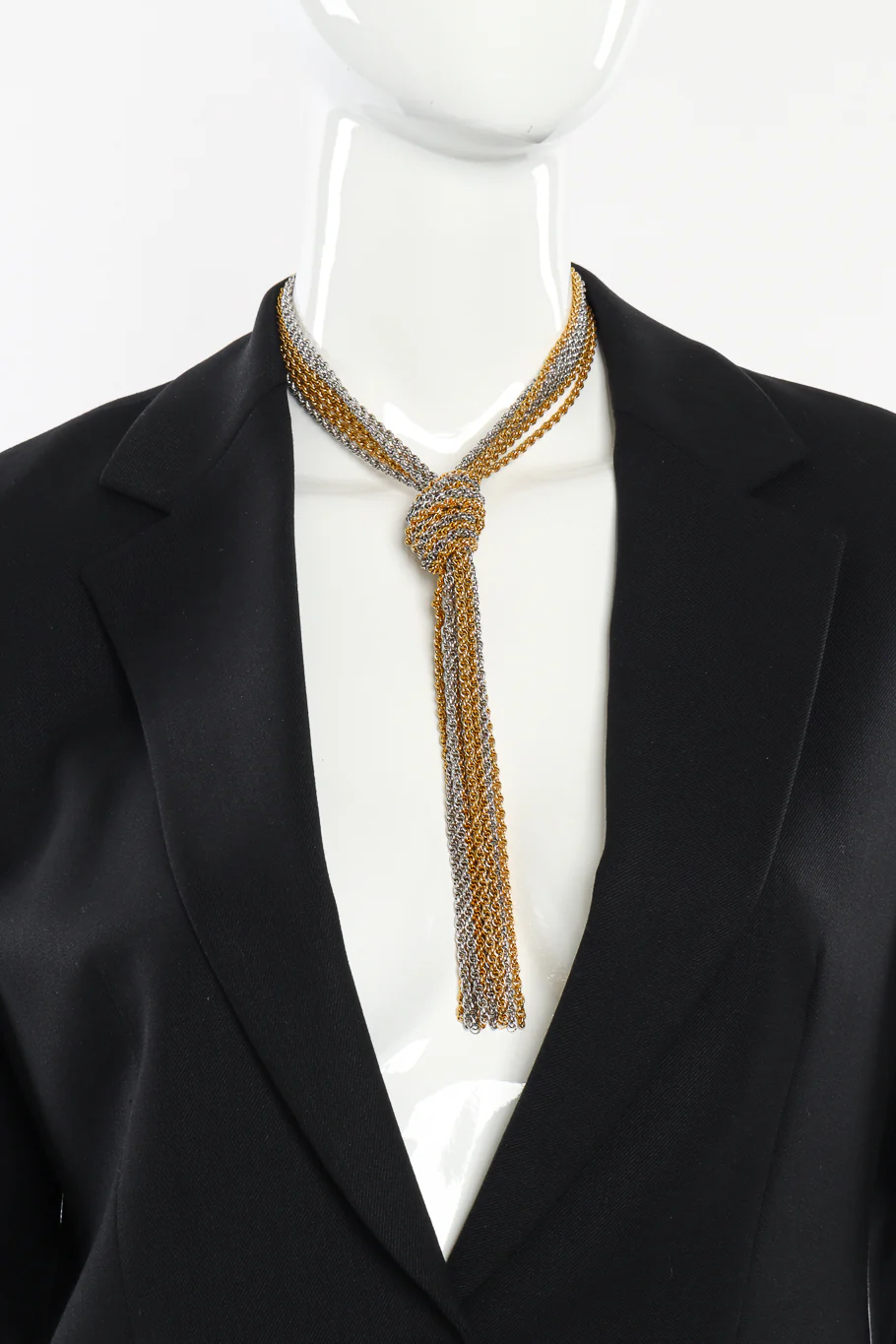 Knotted Mixed Metal Necklace - Image 2