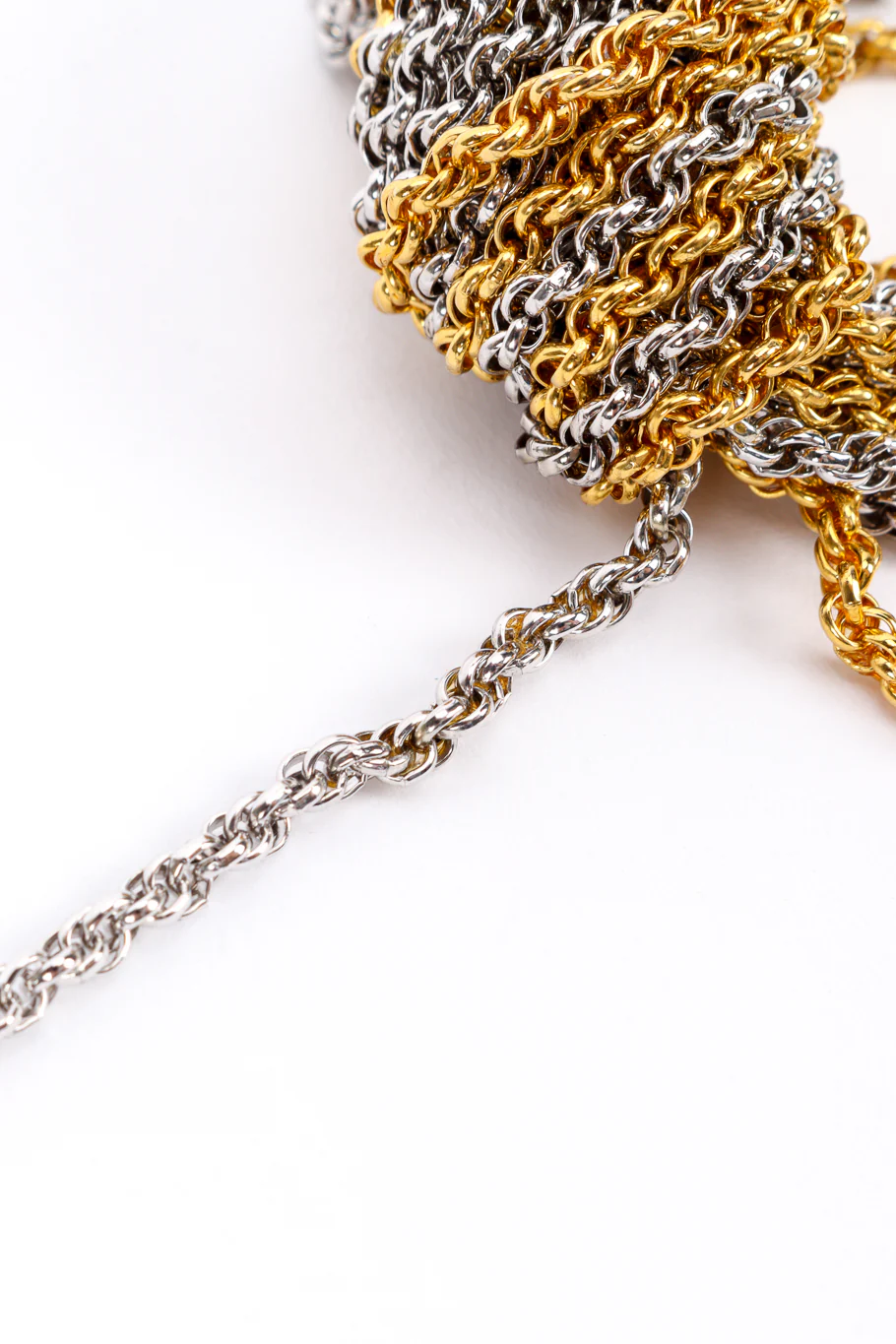 Knotted Mixed Metal Necklace - Image 4
