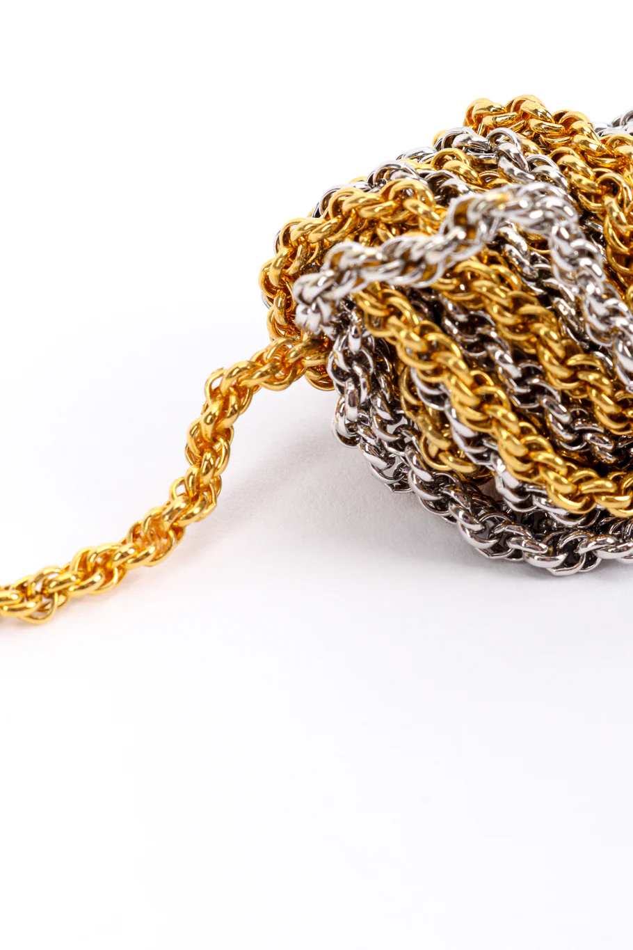 Knotted Mixed Metal Necklace - Image 5