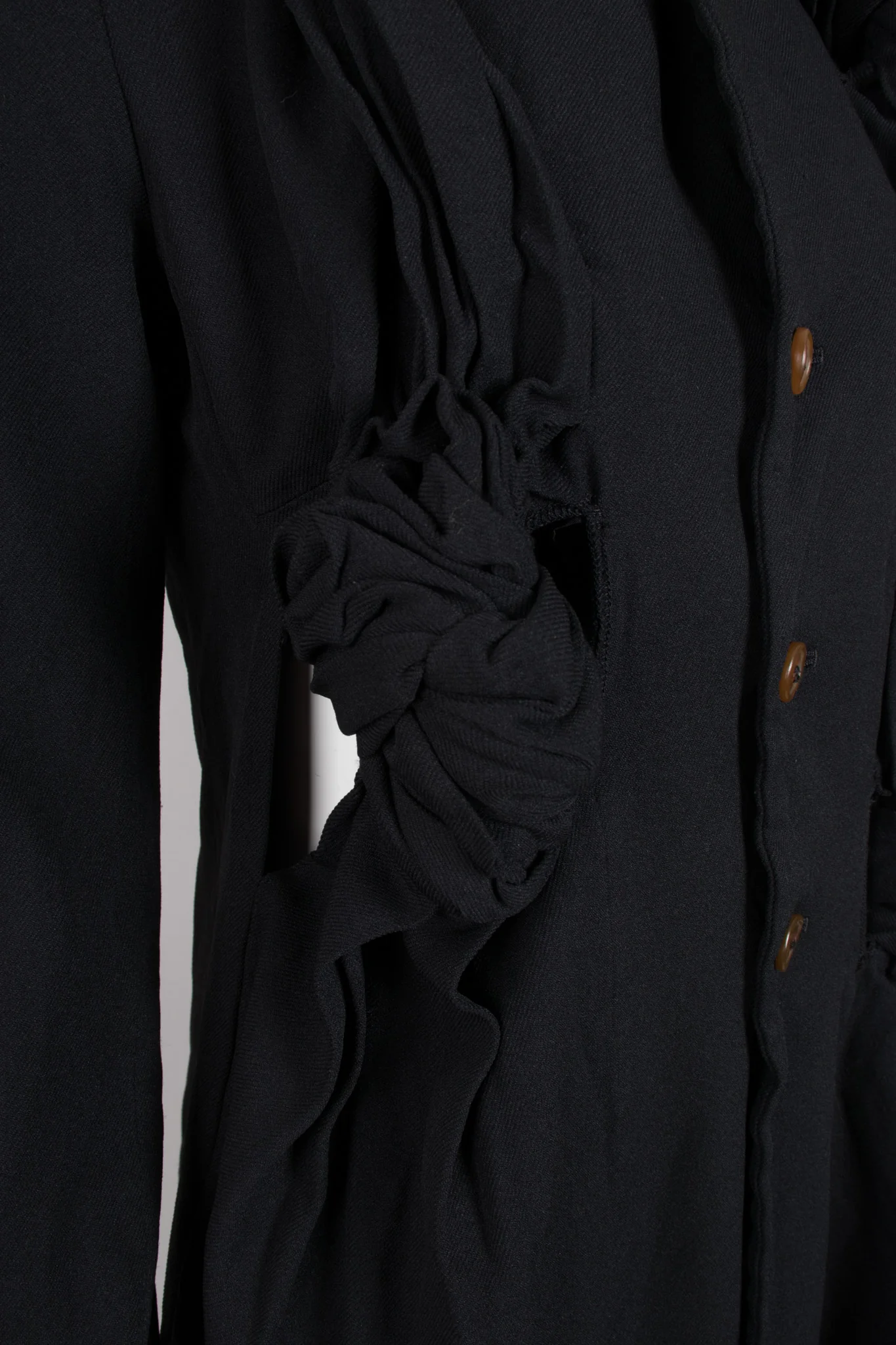 Knotted Scarf Collar Coat - Image 13