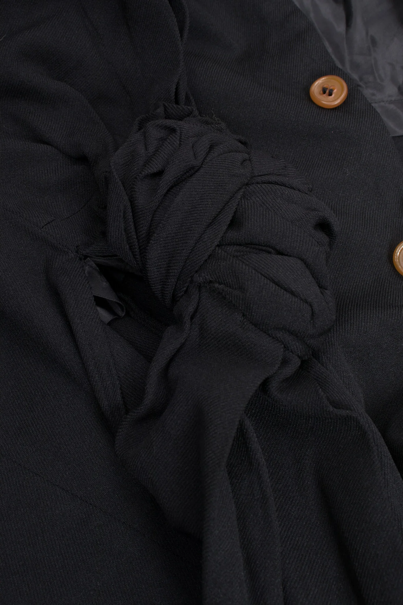 Knotted Scarf Collar Coat - Image 15
