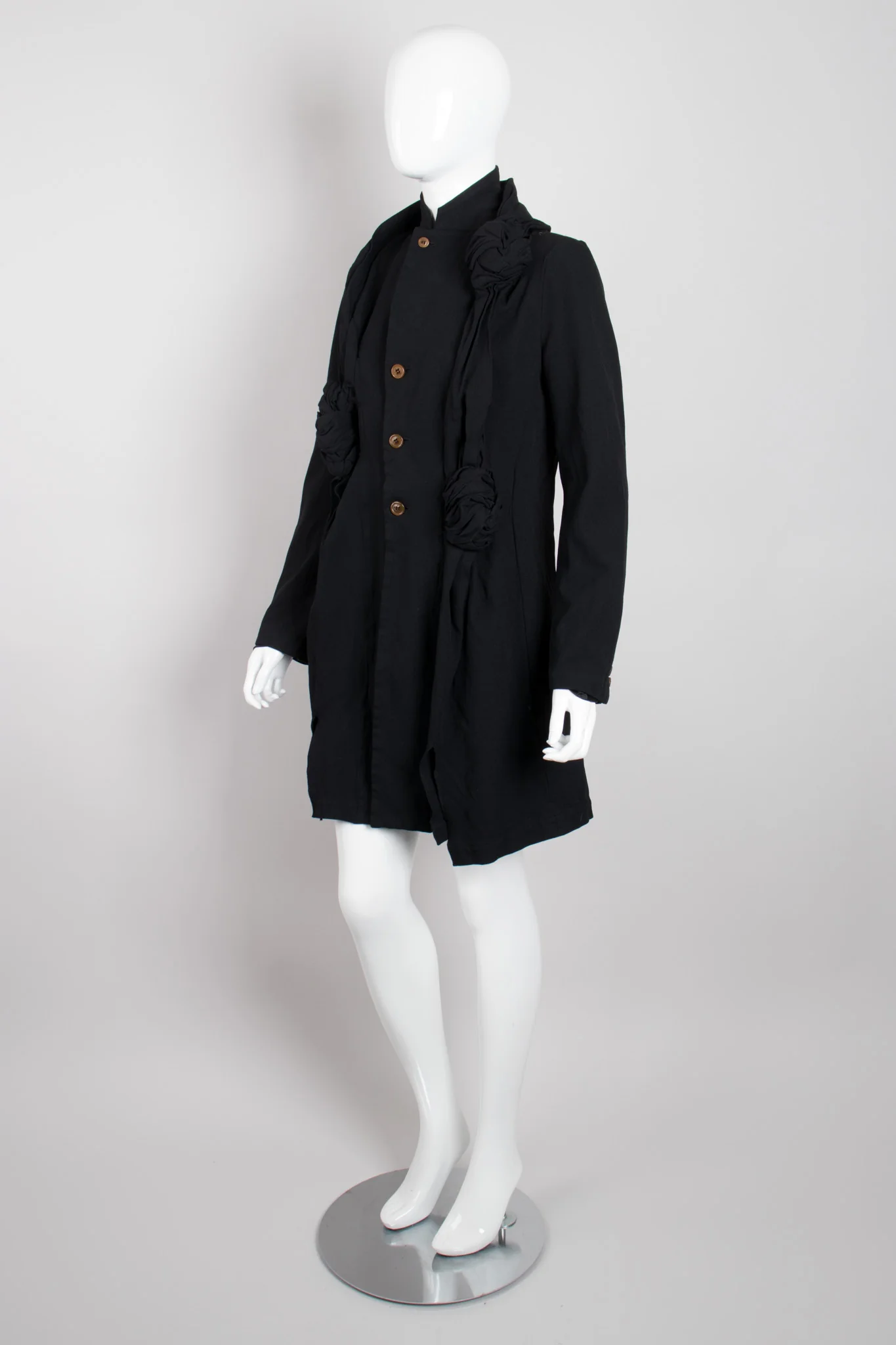 Knotted Scarf Collar Coat - Image 4