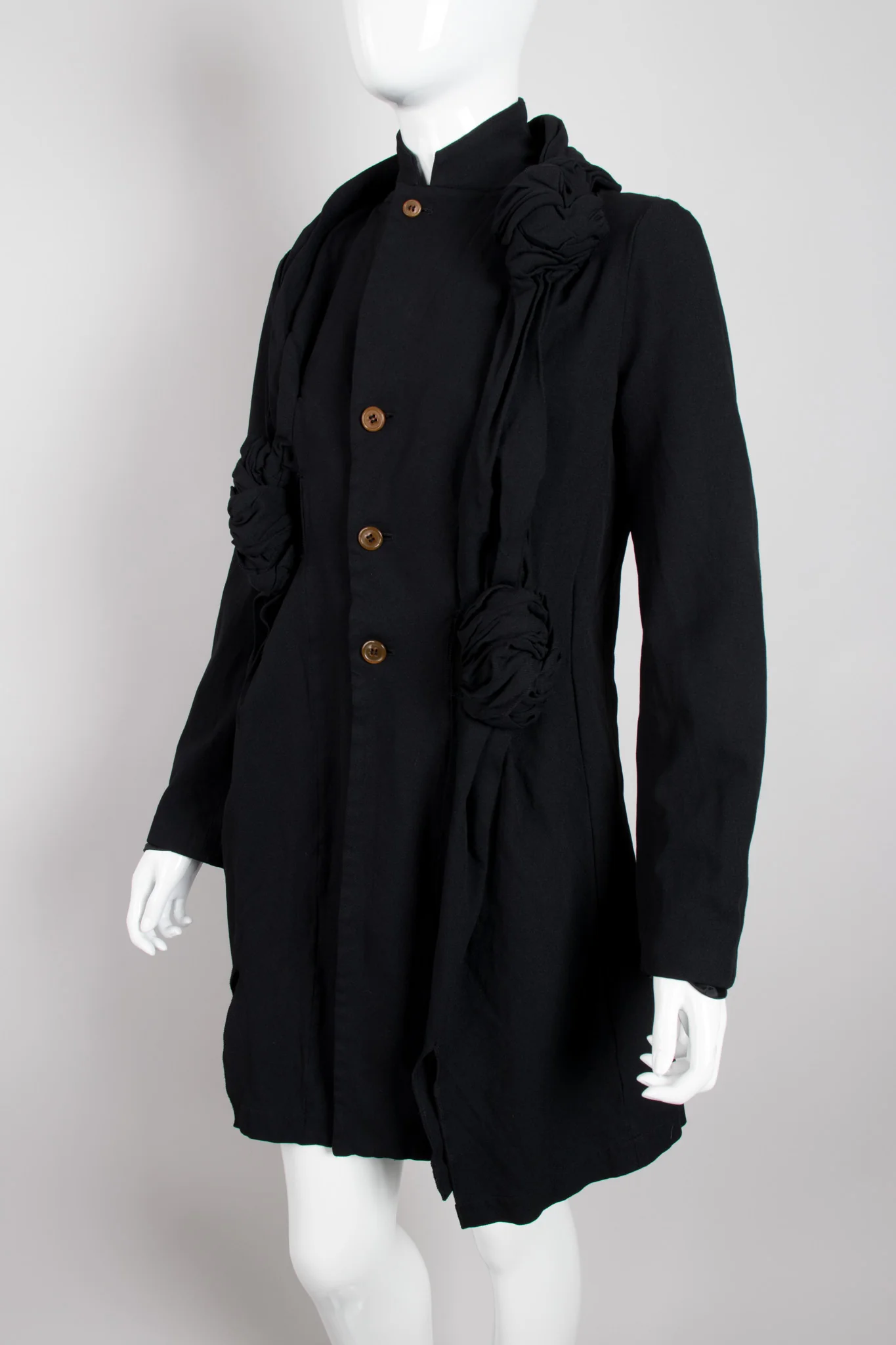 Knotted Scarf Collar Coat - Image 7