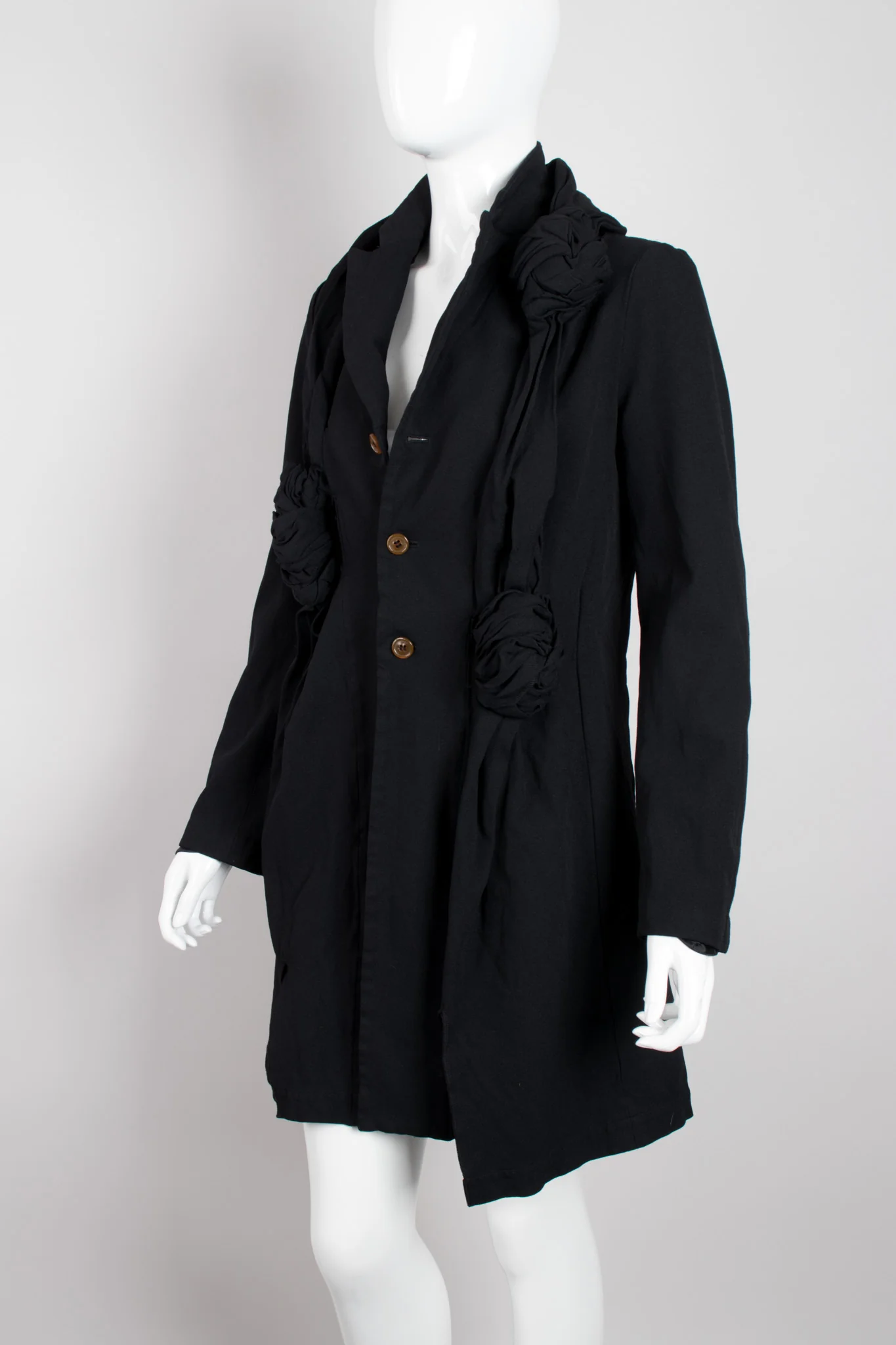 Knotted Scarf Collar Coat - Image 8