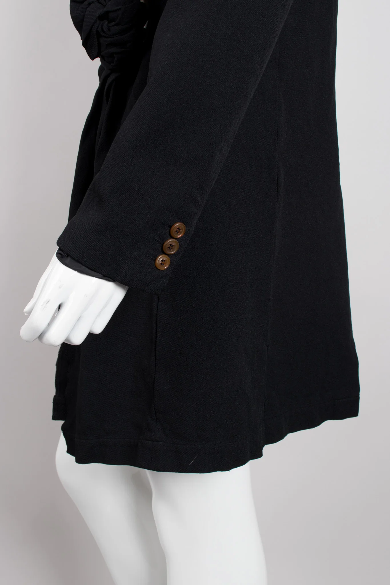 Knotted Scarf Collar Coat - Image 9