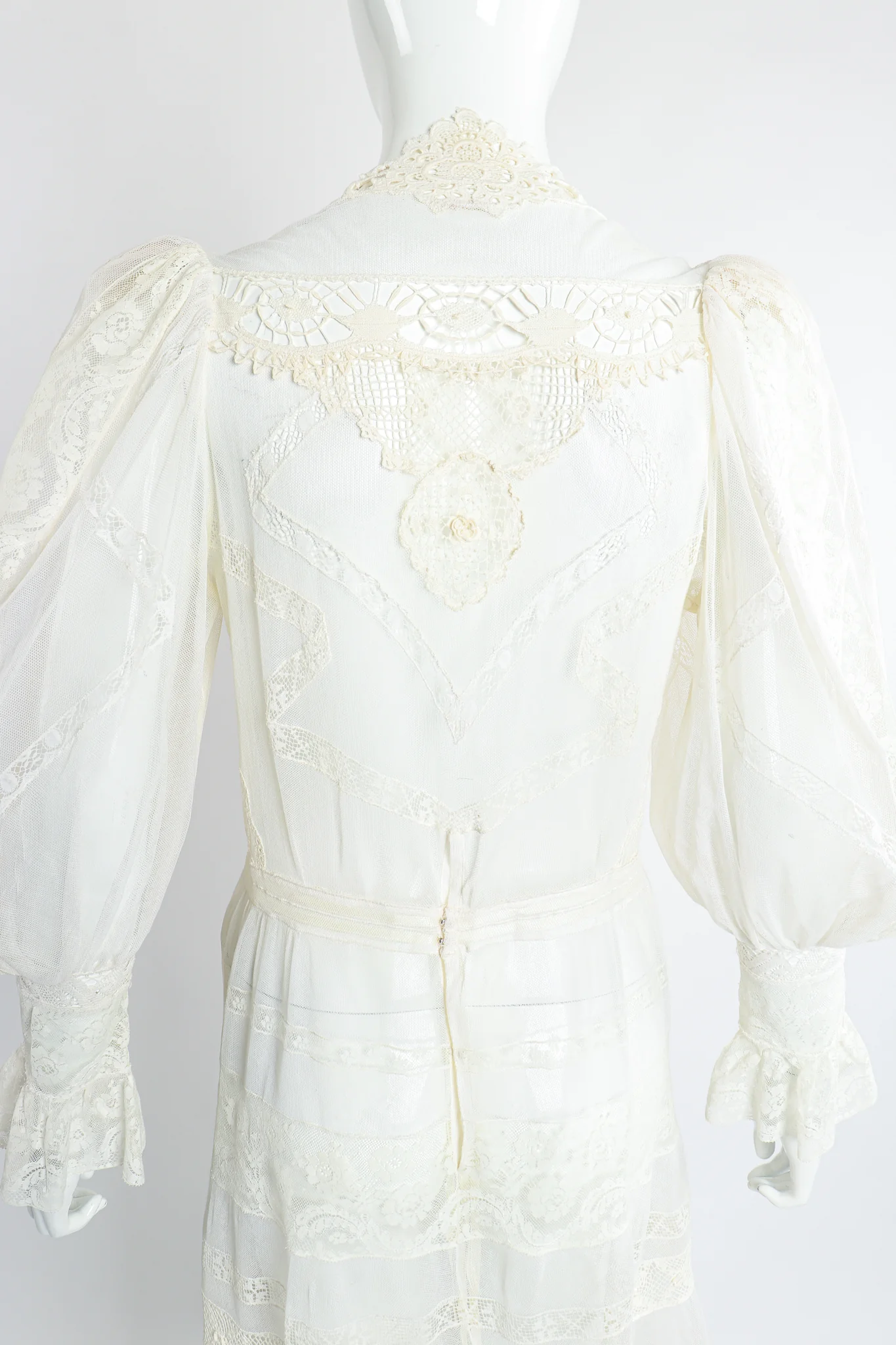 Lace Balloon Sleeve Dress - Image 13