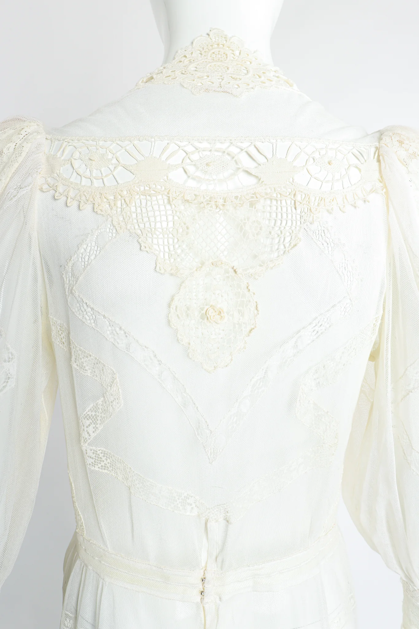 Lace Balloon Sleeve Dress - Image 14