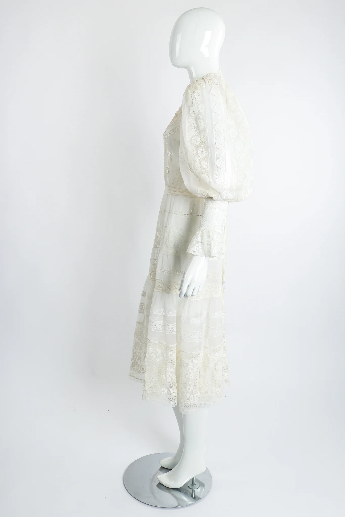 Lace Balloon Sleeve Dress - Image 16