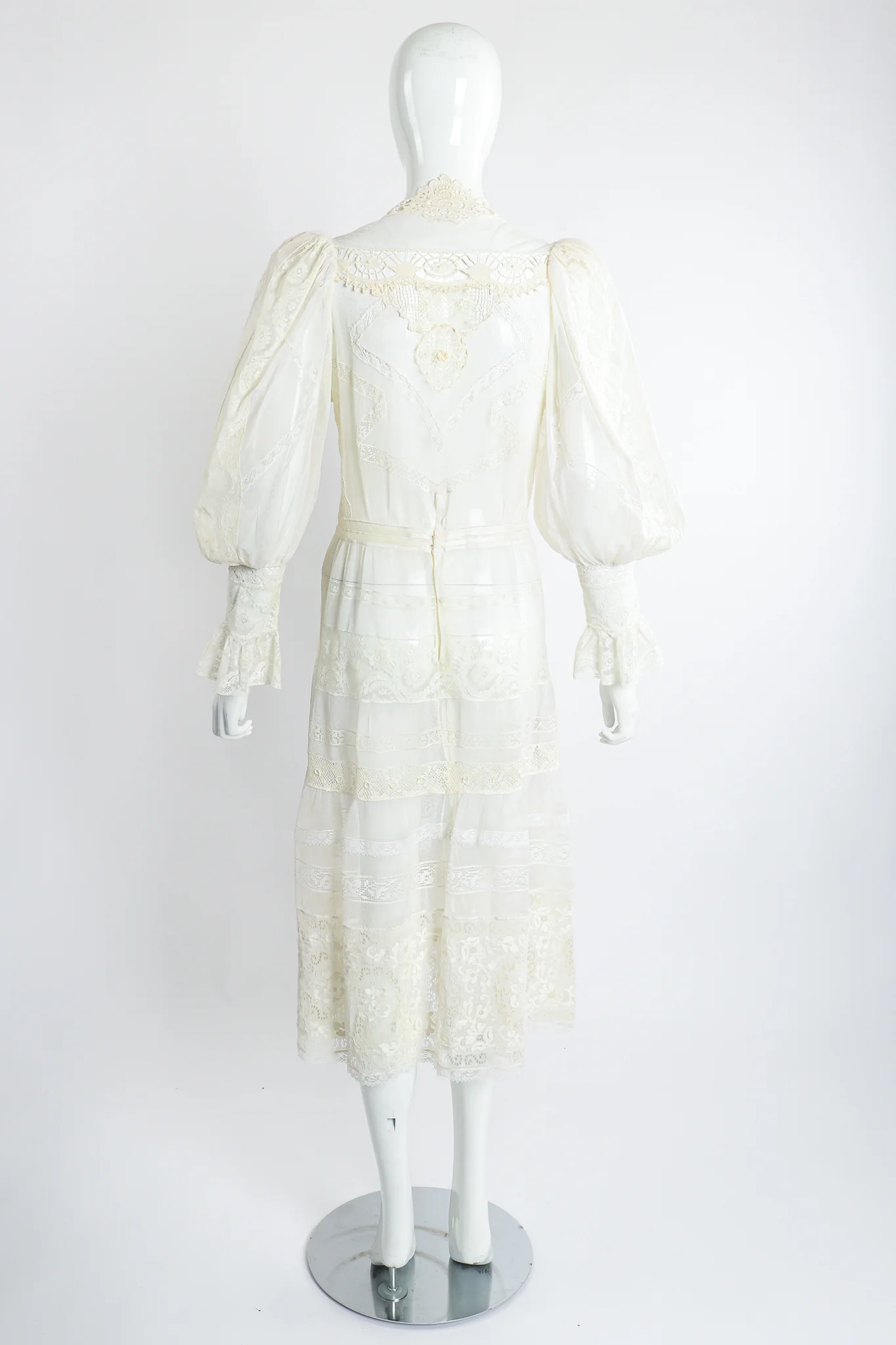 Lace Balloon Sleeve Dress - Image 17