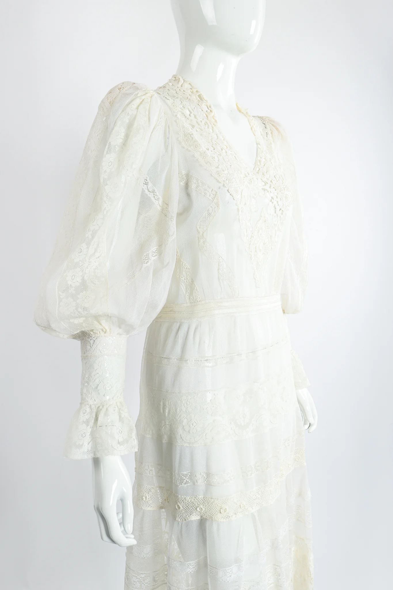 Lace Balloon Sleeve Dress - Image 8