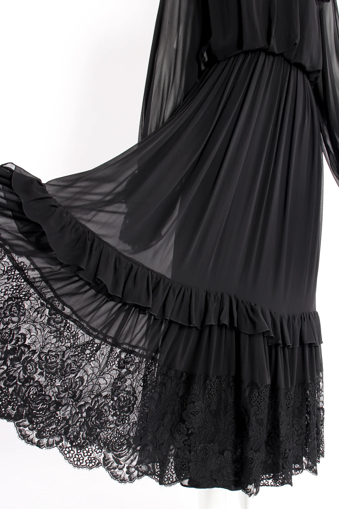 Lace Balloon Sleeve Prairie Dress - Image 5
