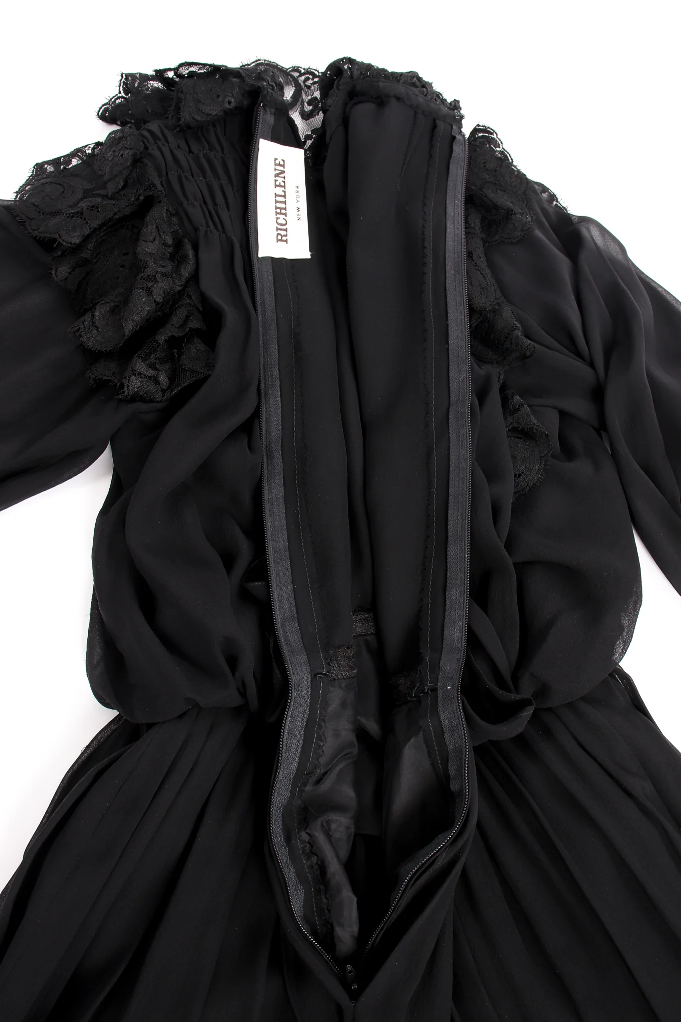 Lace Balloon Sleeve Prairie Dress - Image 9