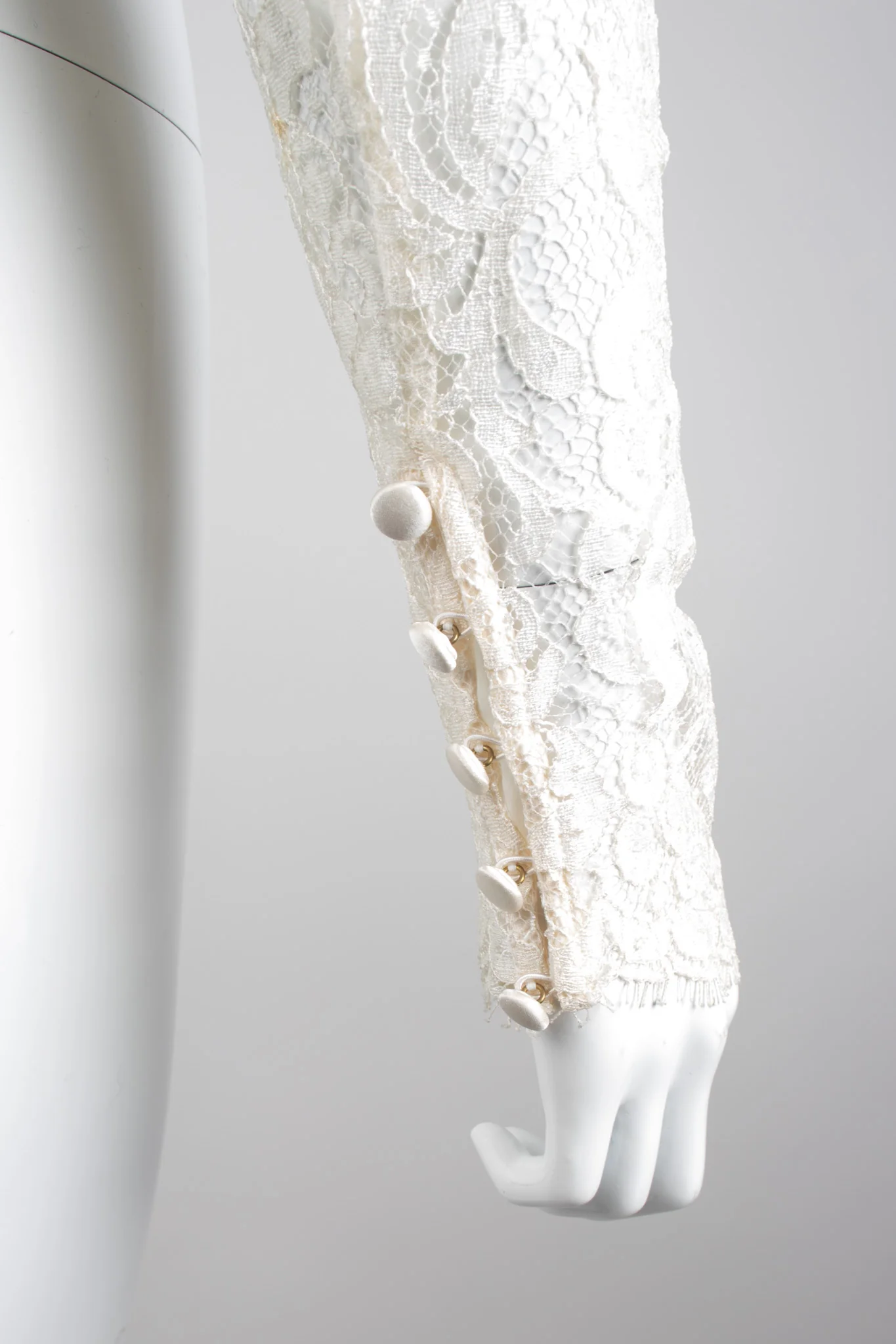 Lace Cropped Tuxedo Jacket - Image 9
