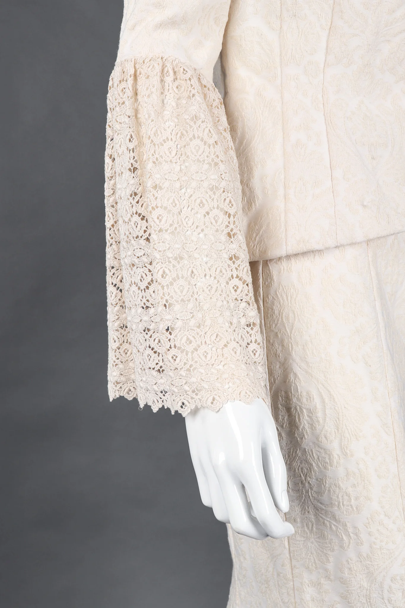 Lace Damask Jacket & Skirt Set - Image 9