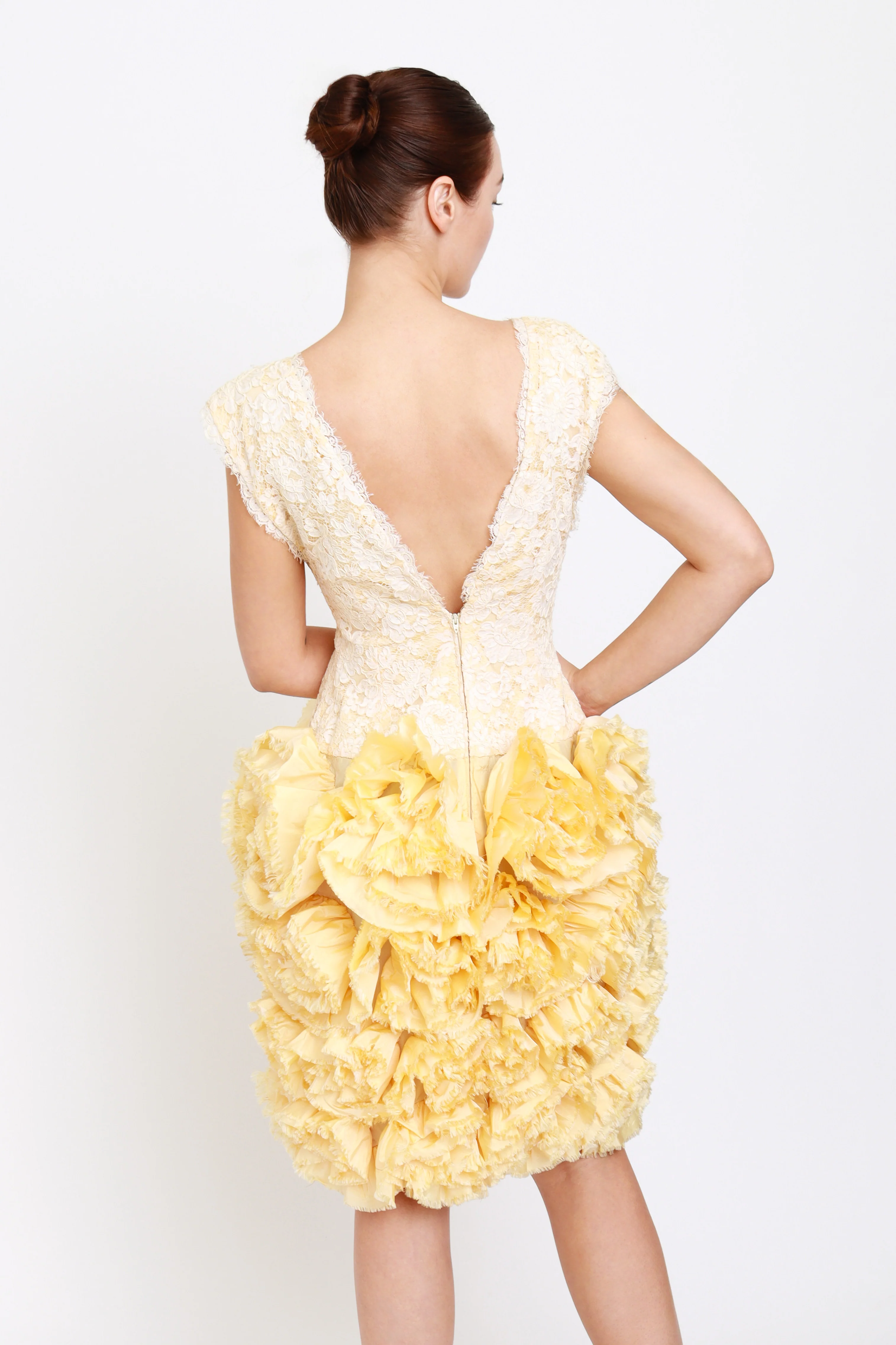 Lace Floral Cocktail Dress - Image 2