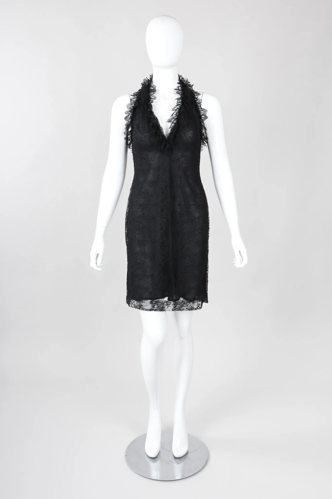 Lace Halter Slip Dress - Image 3