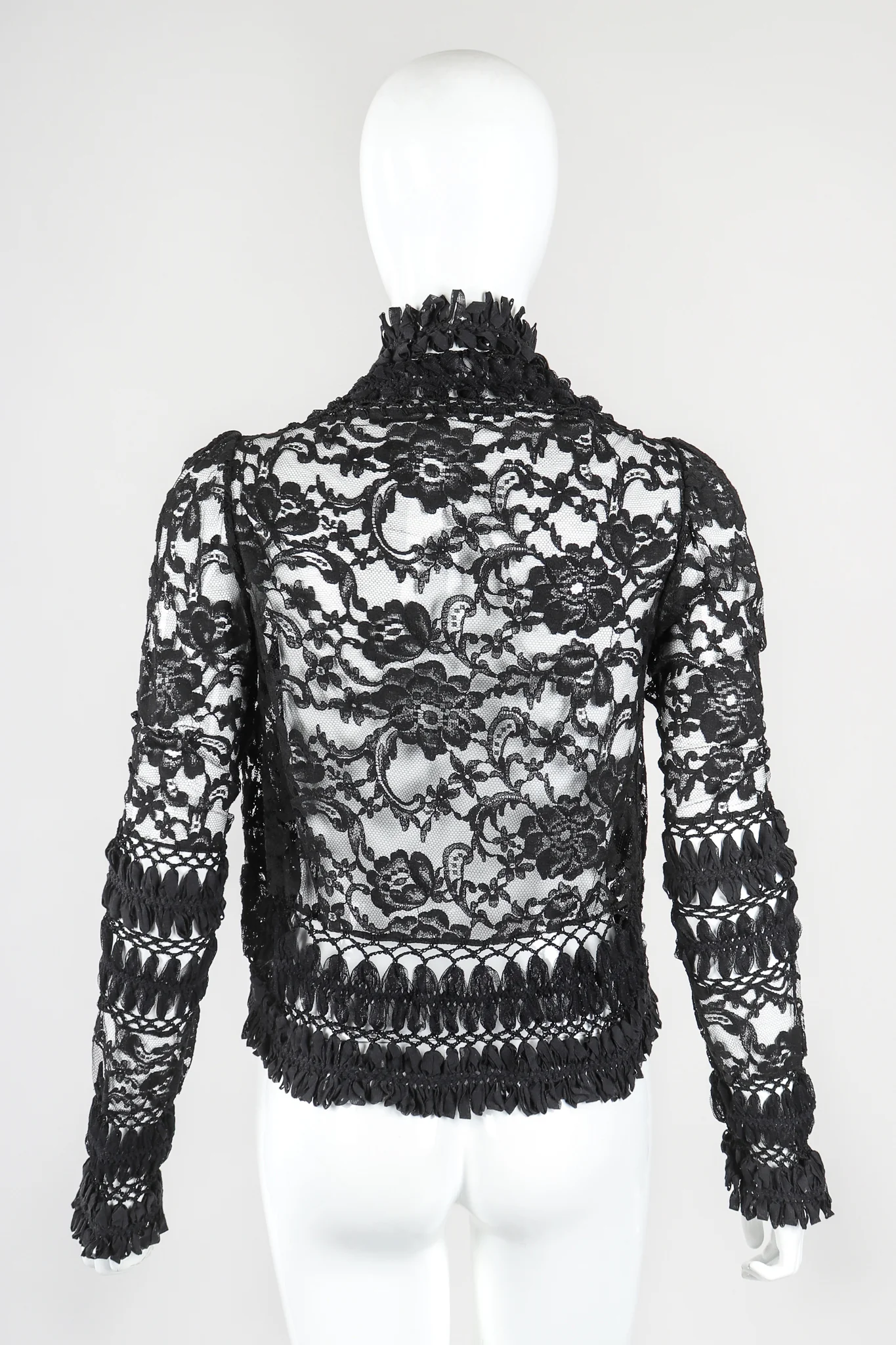 Lace Mesh Ribbon Jacket - Image 3