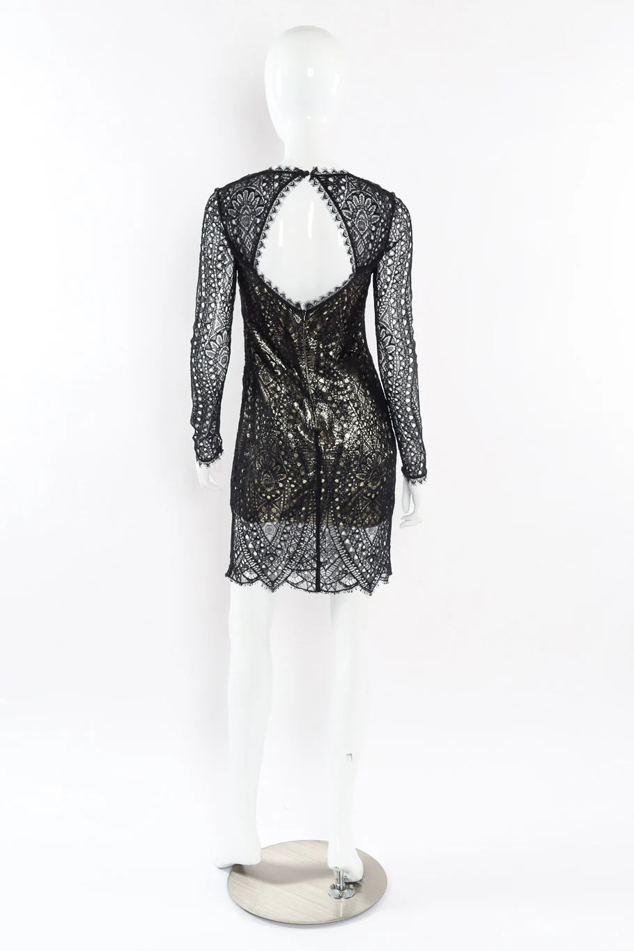 Lace Overlay Cocktail Dress - Image 3