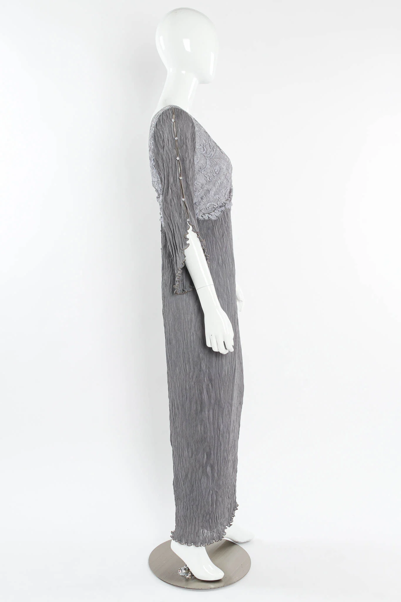 Lace Plissé Pleat Dress - Image 3