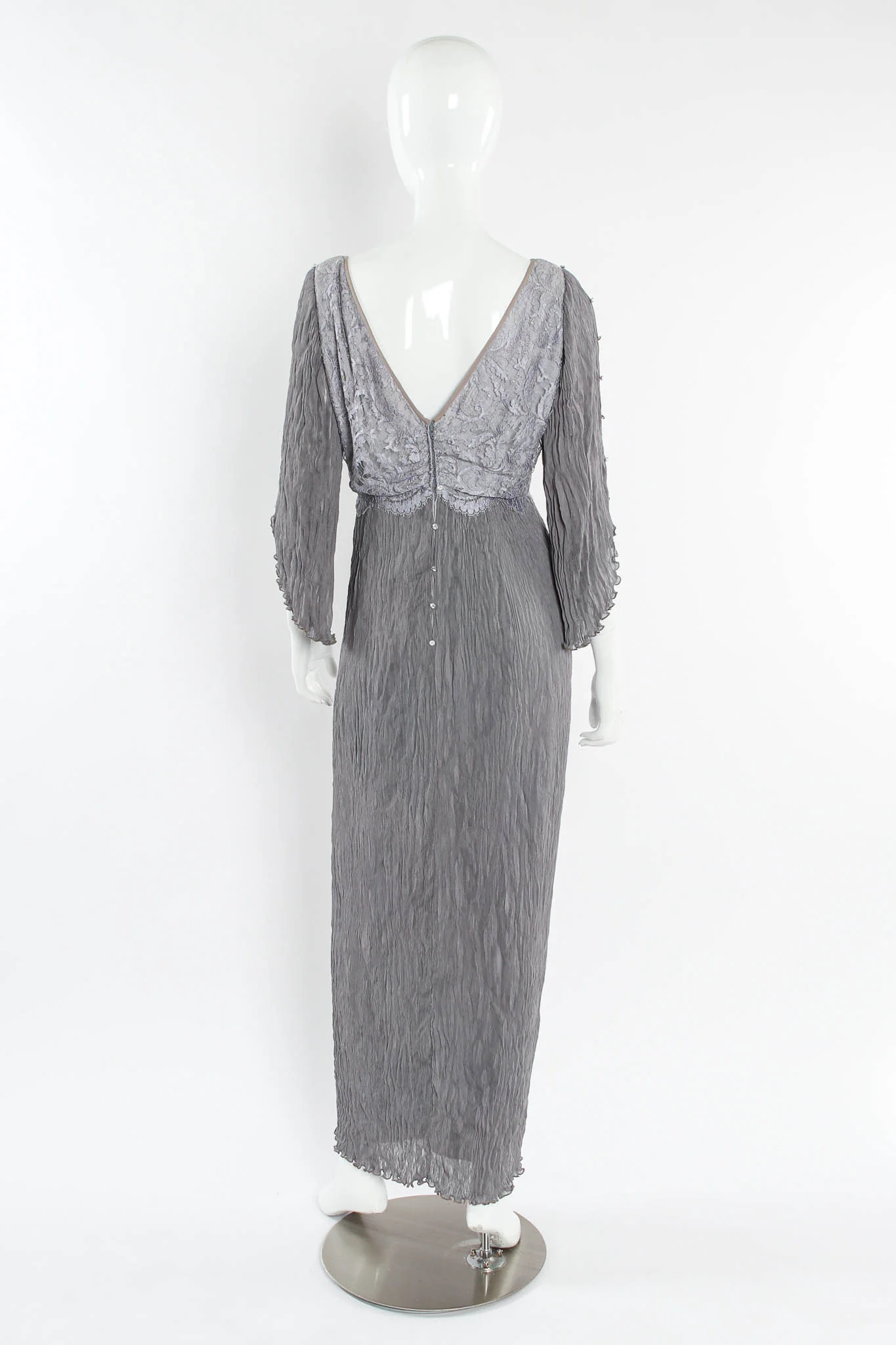 Lace Plissé Pleat Dress - Image 4