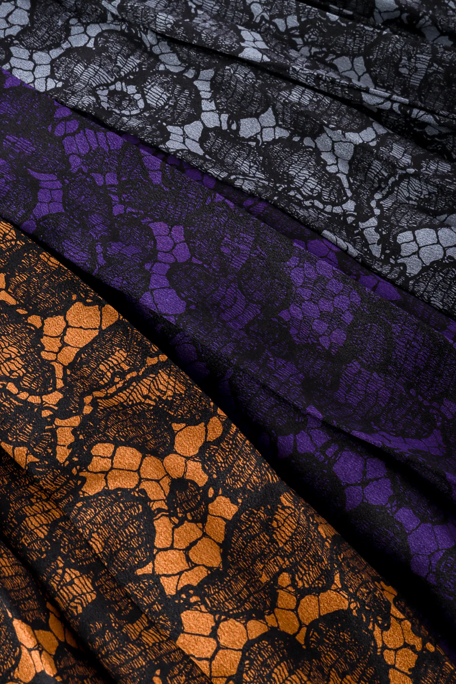 Lace Print Silk Top & Skirt Set - Image 13