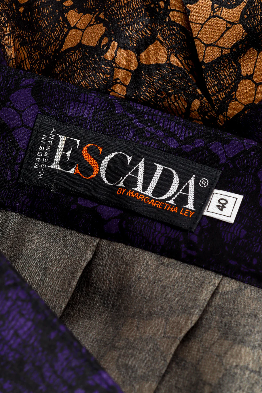 Lace Print Silk Top & Skirt Set - Image 14