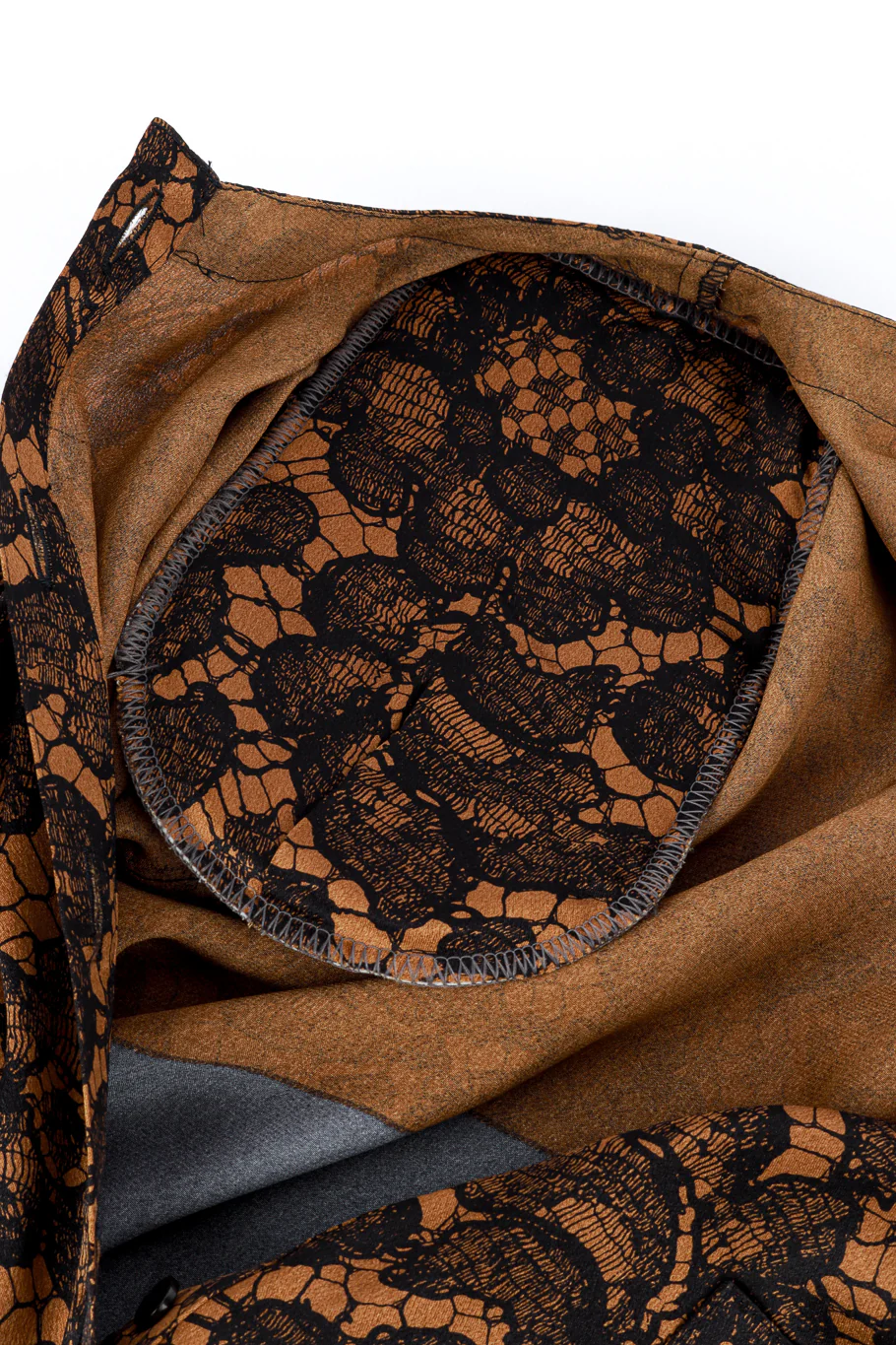 Lace Print Silk Top & Skirt Set - Image 6