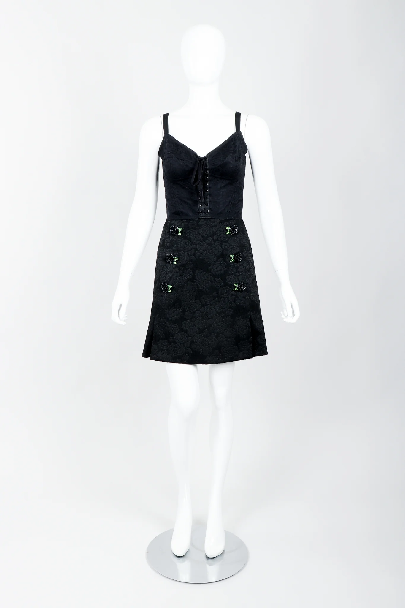 Lace Rosette Bustier Dress - Image 5