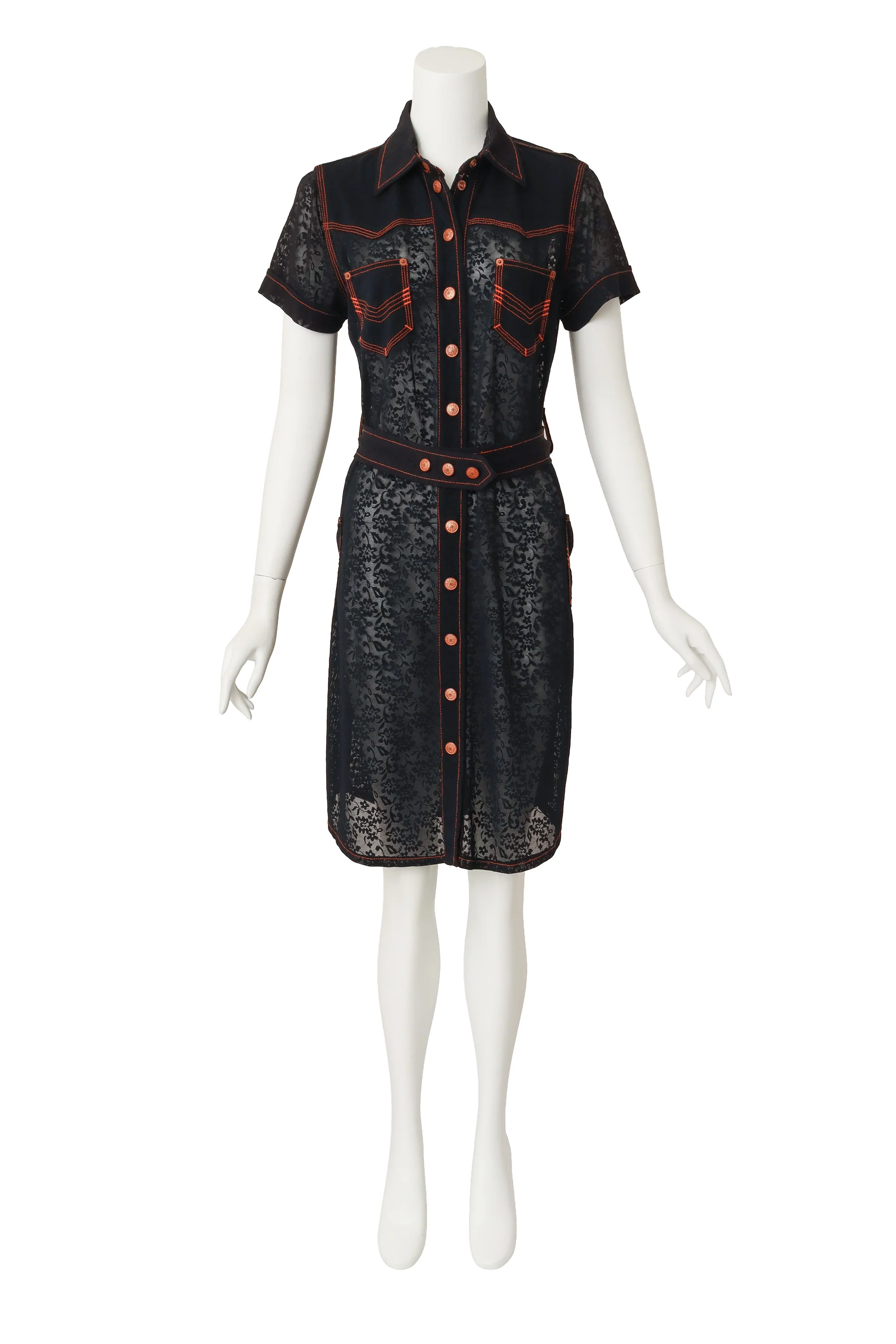 Lace Shirt Dress