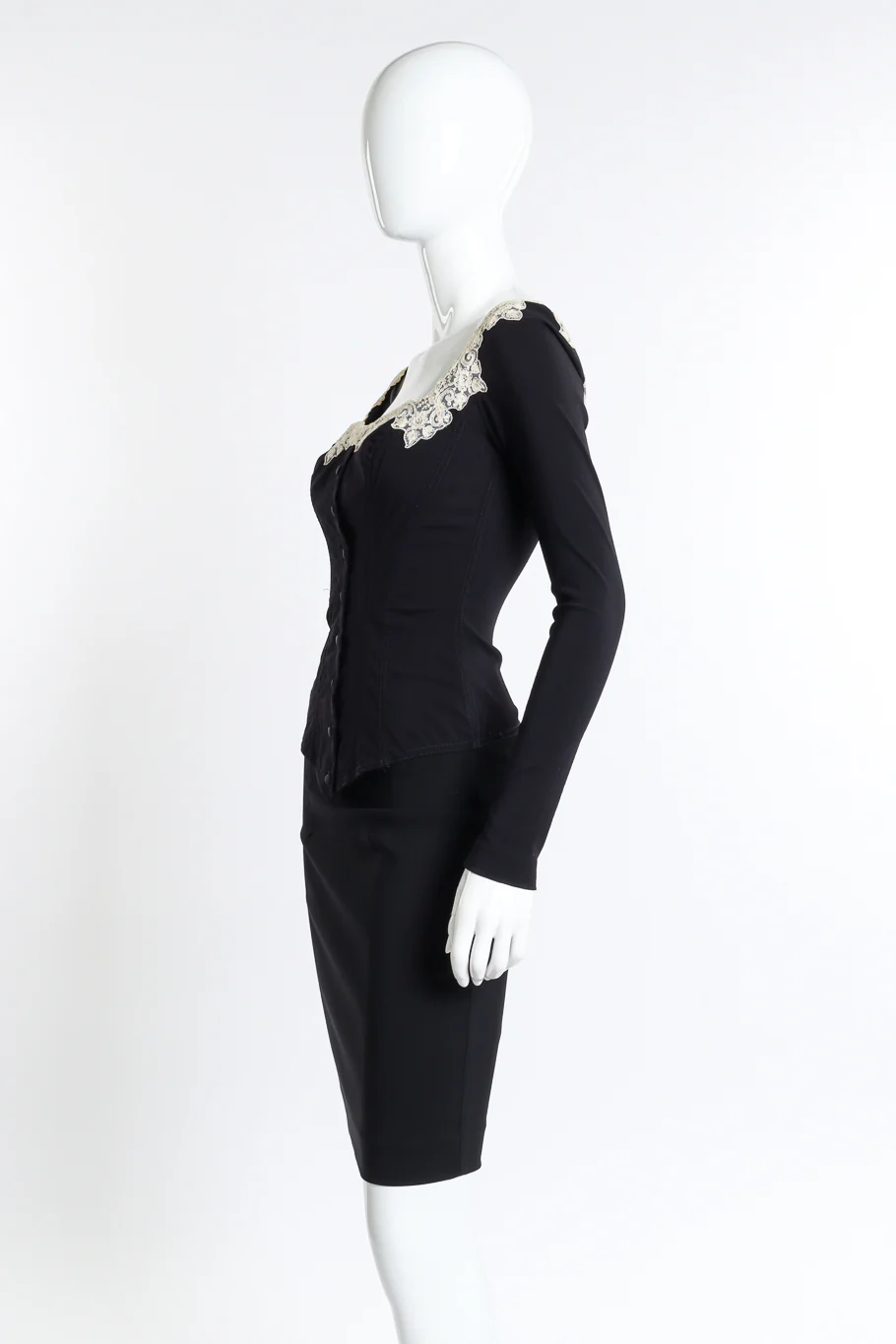 Lace Trim Corset & Skirt Set - Image 2